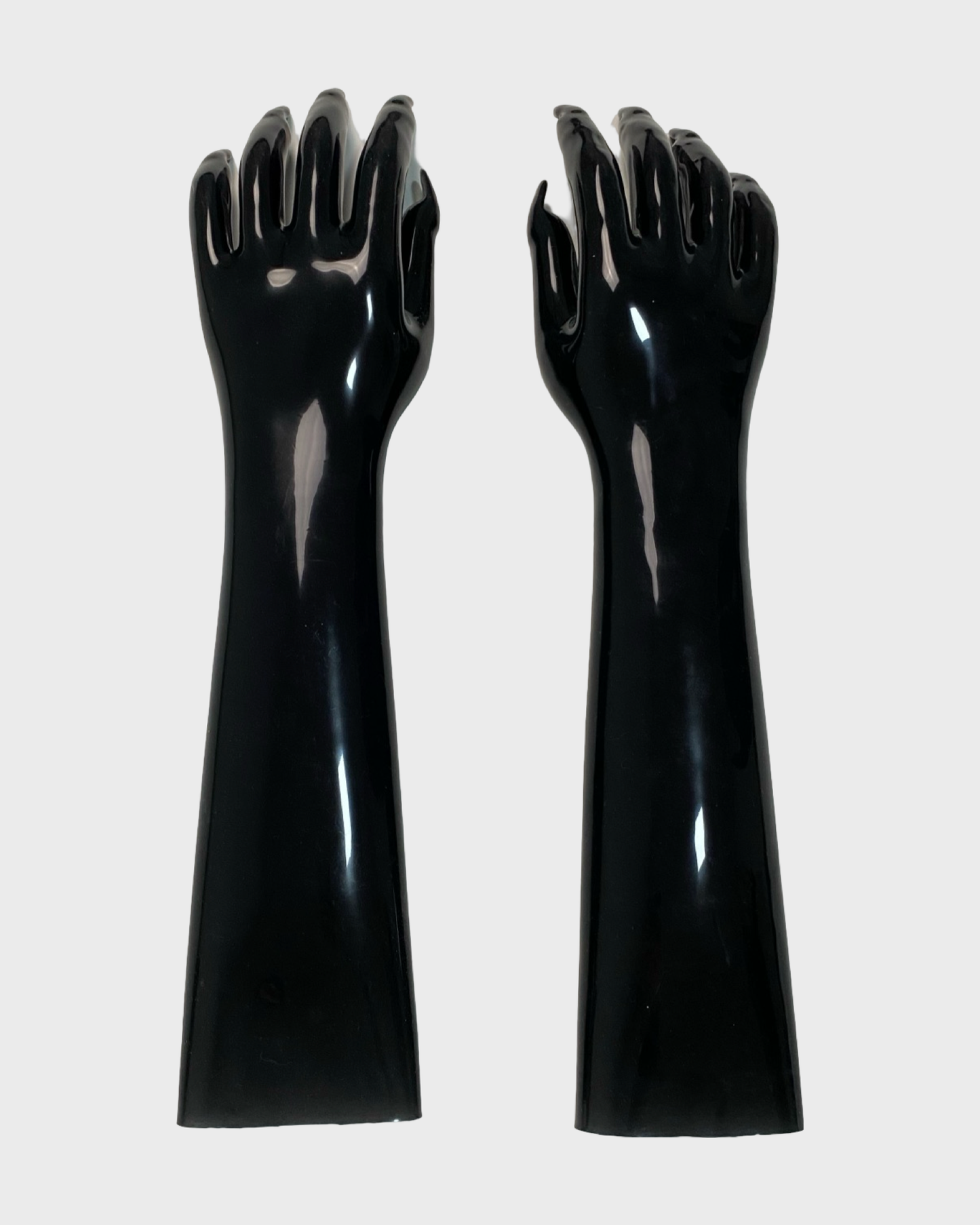 Balenciaga SS23 long shiny fetish gloves black SZ:OS