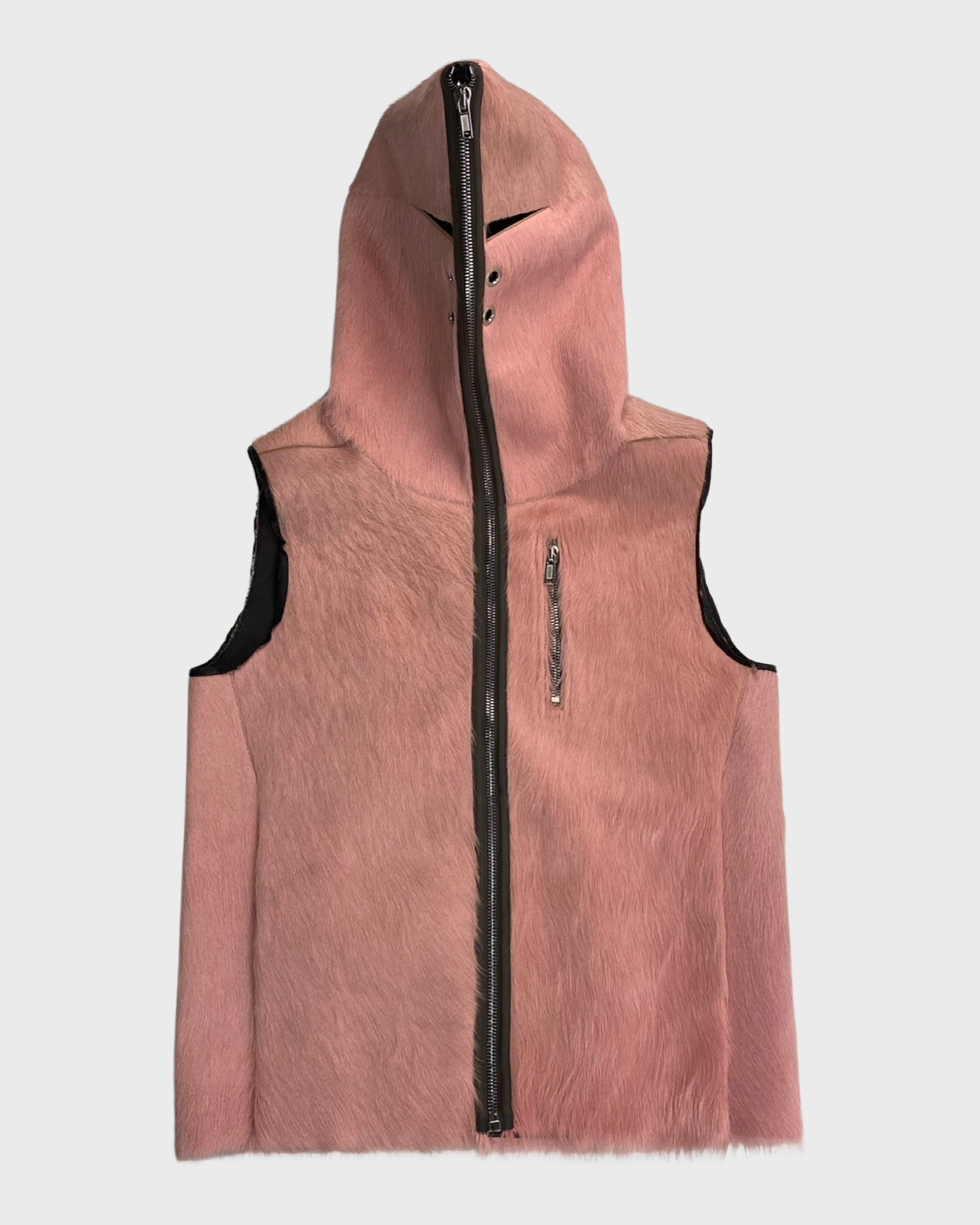 Rick Owens AW22 Ponyhair Gimp Vest SZ:48