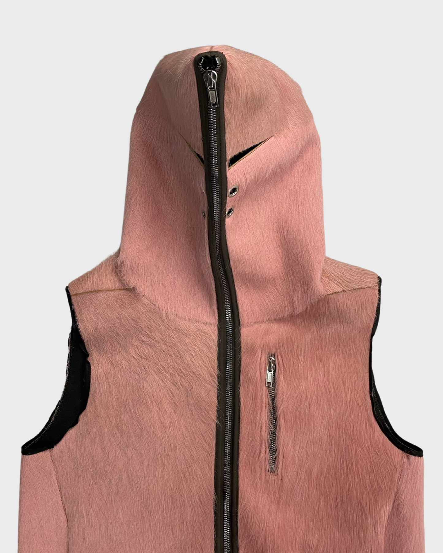 Rick Owens AW22 Ponyhair Gimp Vest SZ:48