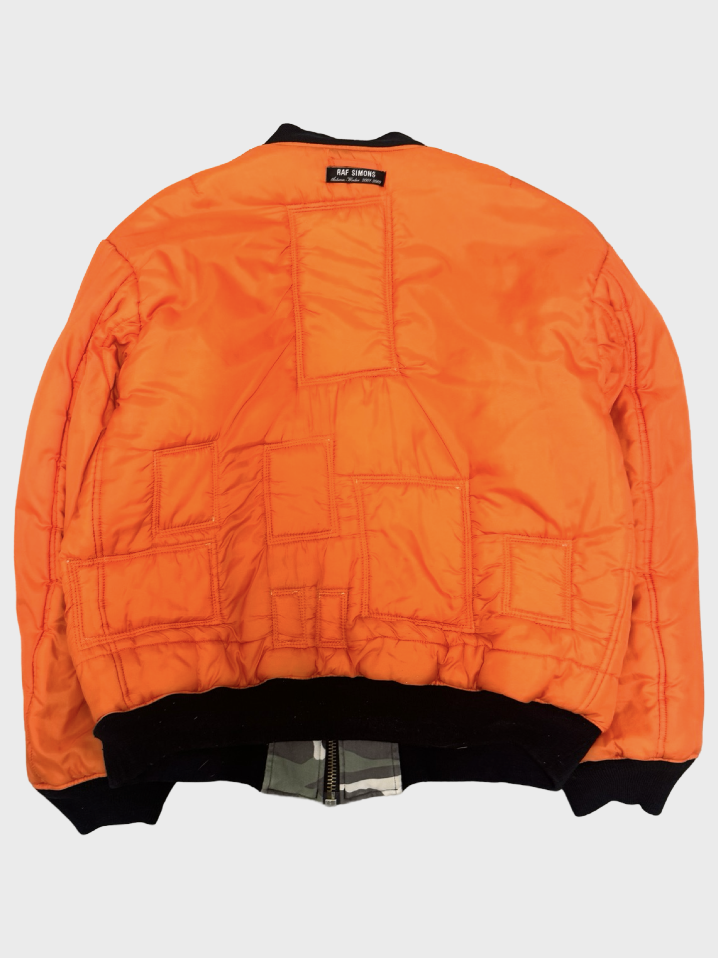 RAF SIMONS RIOT RIOT RIOT SNOW CAMO MA1 BOMBERJACKET SZ:OS