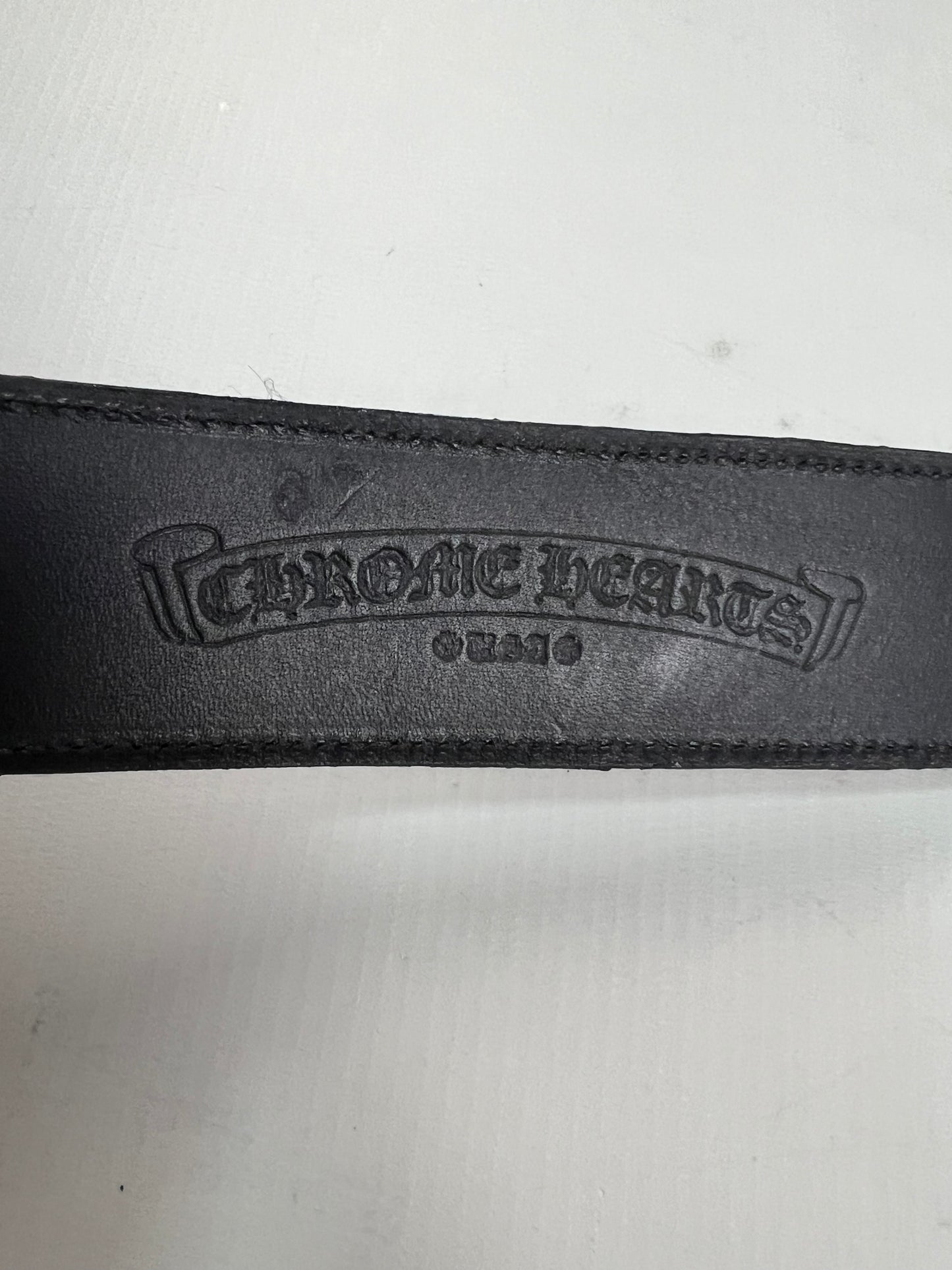 Chrome Hearts crosses & wood Camo gunslinger Belt SZ:34