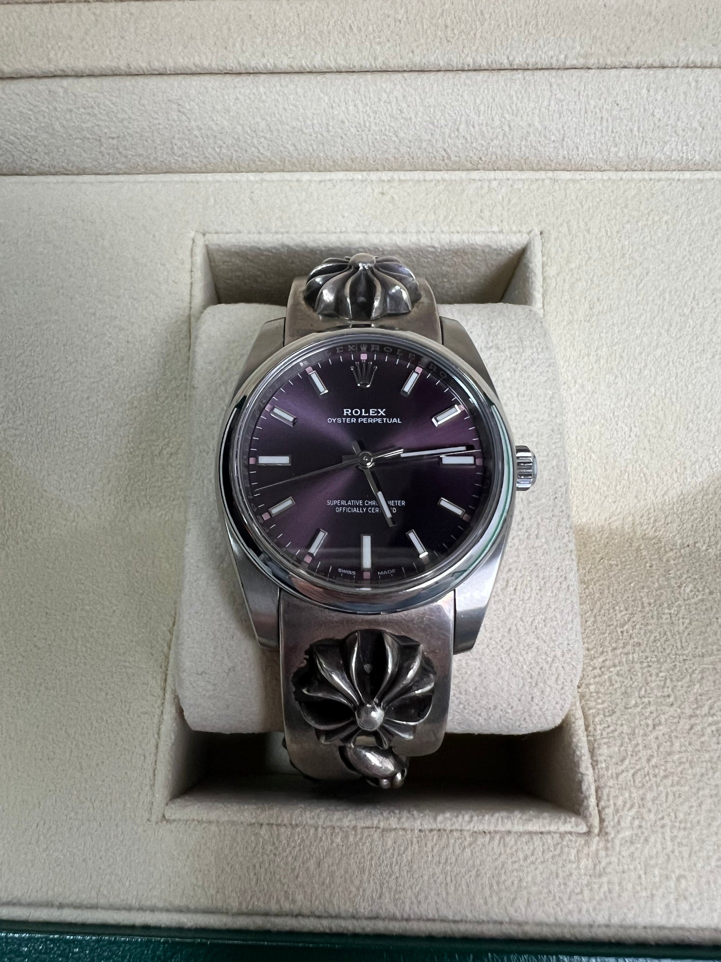 Chrome Hearts Rolex Oyster Perpetual Purple Grape 36mm SZ:OS