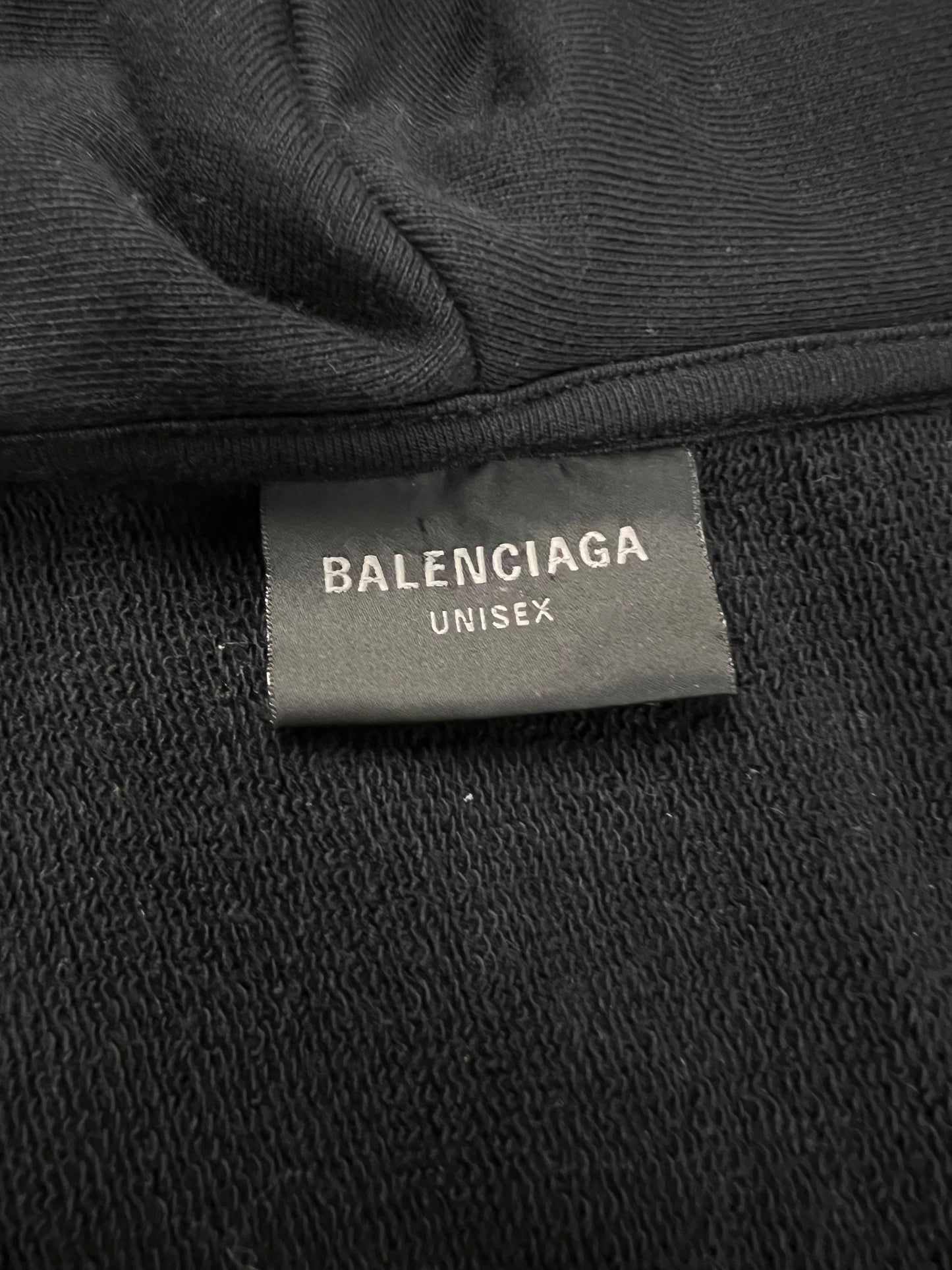 Balenciaga XL sticker zip upHoodie SZ:S