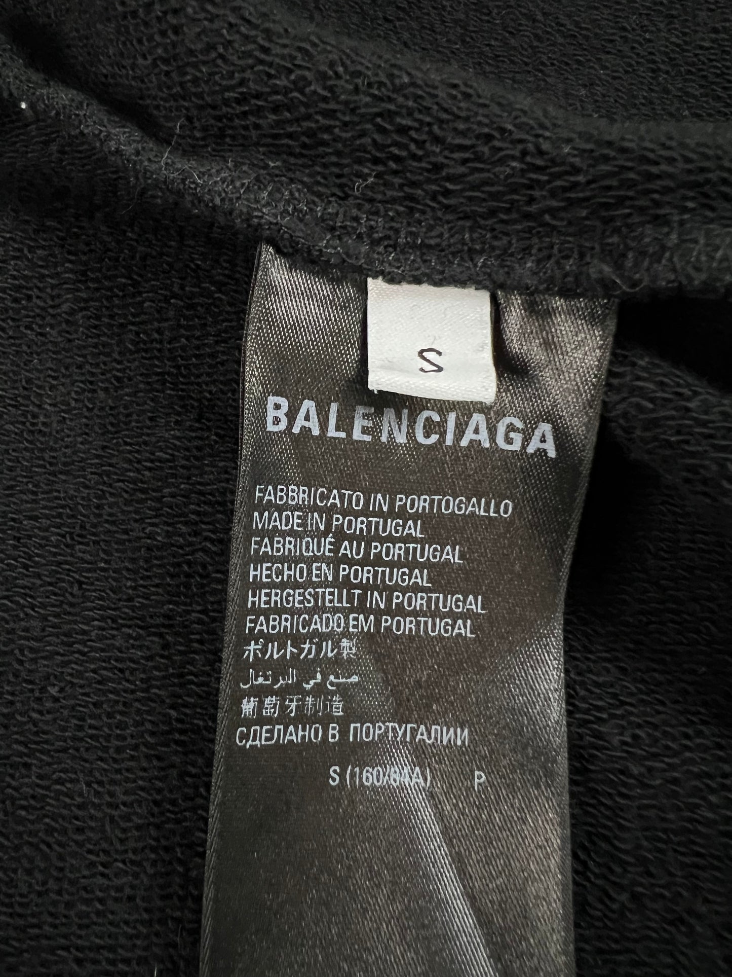 Balenciaga XL sticker zip upHoodie SZ:S