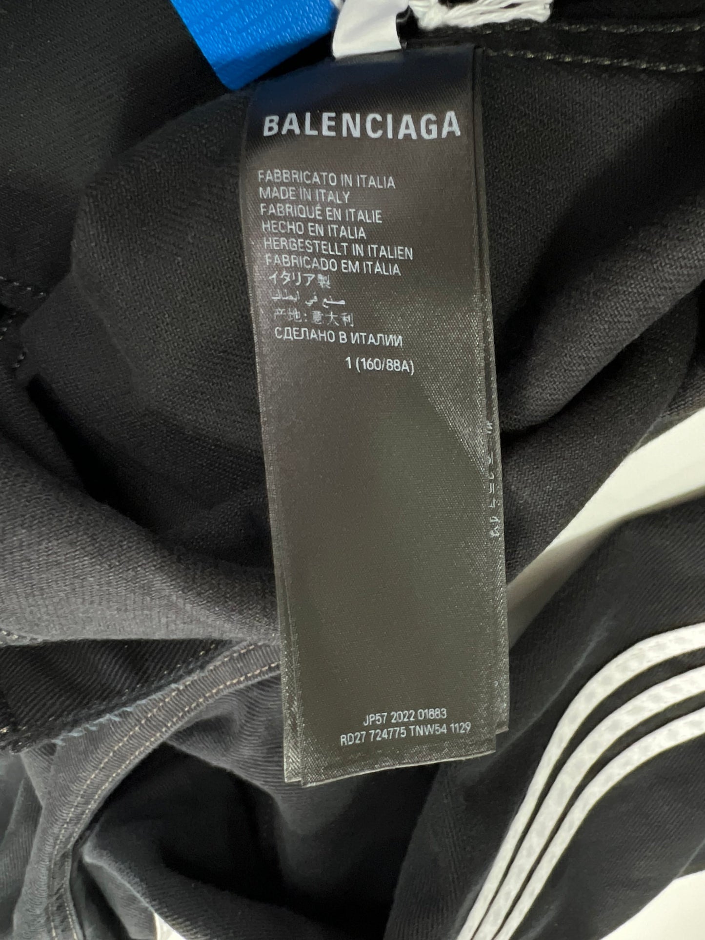 Balenciaga x Adidas denim Jacket black SZ:1