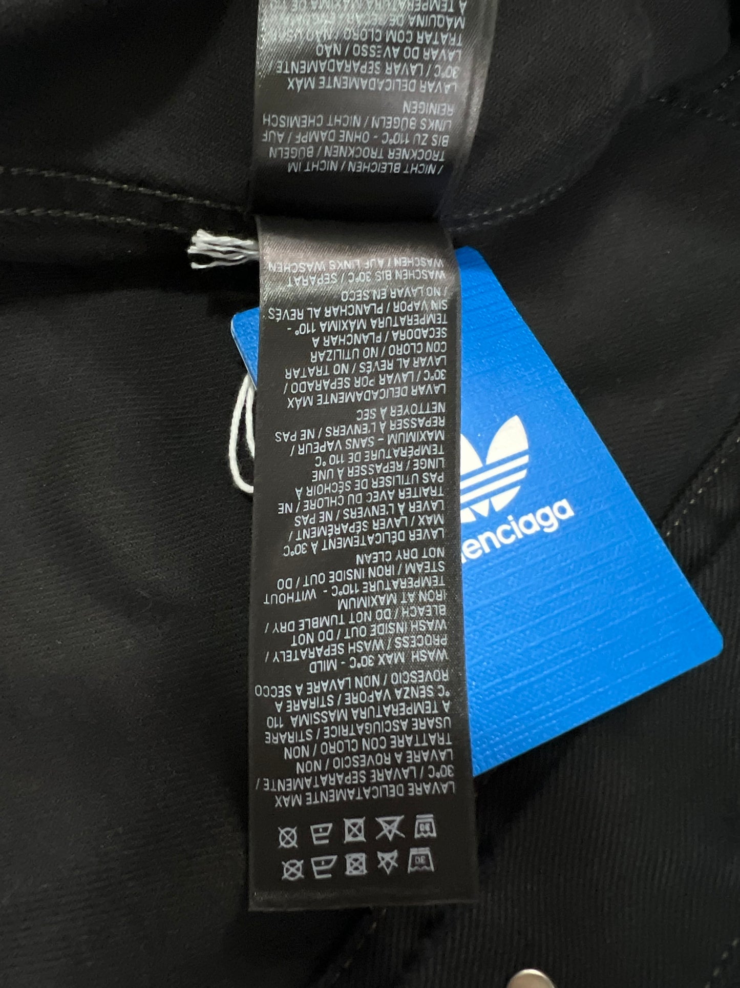 Balenciaga x Adidas denim Jacket black SZ:1