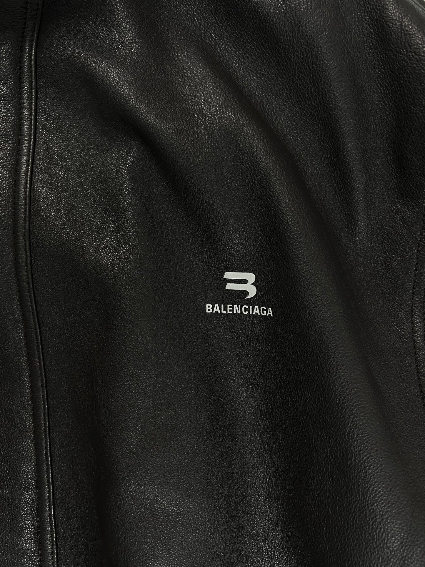 Balenciaga Hooded Taxi Leather Jacket SZ:44