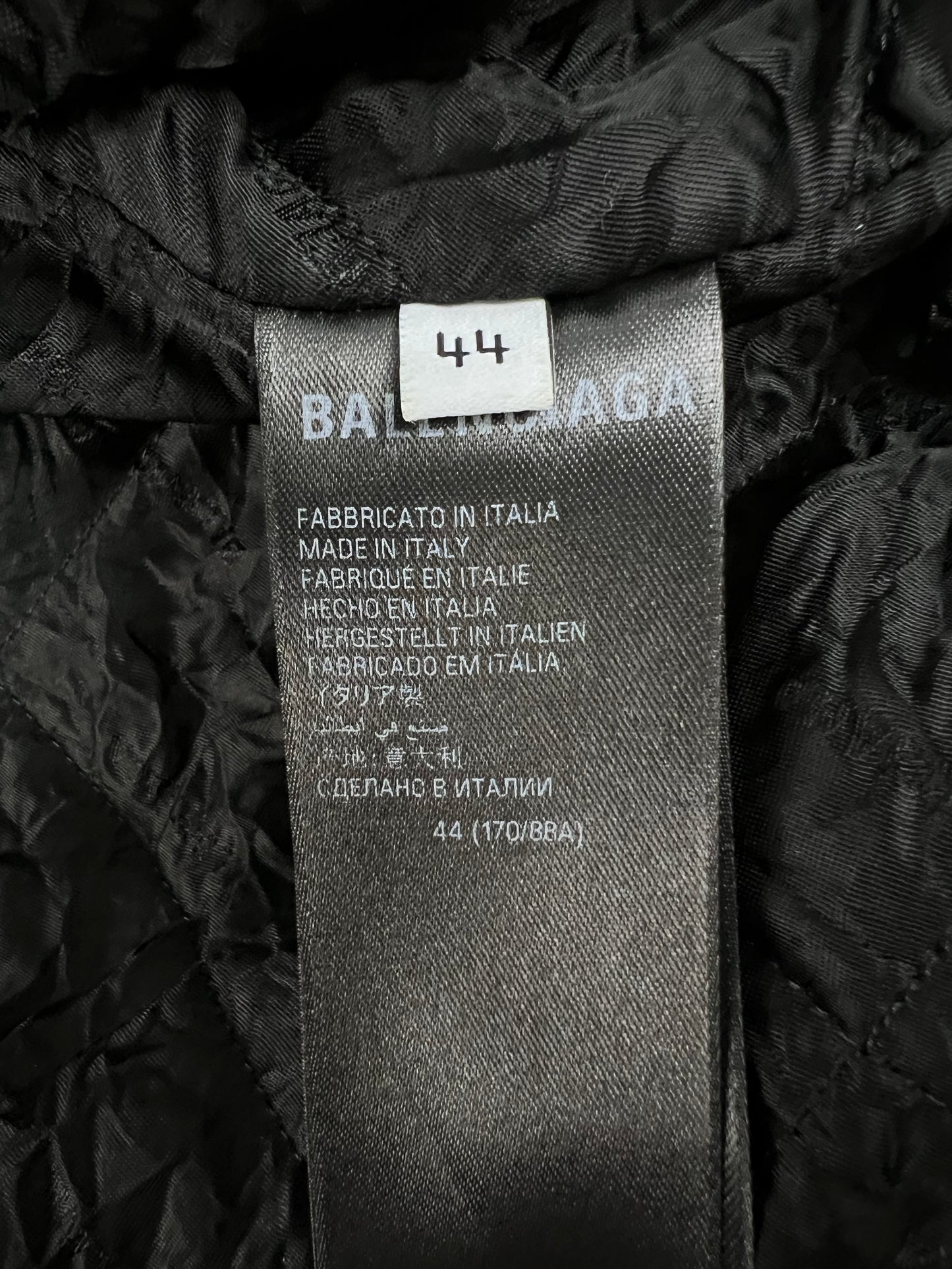 Balenciaga Hooded Taxi Leather Jacket SZ:44