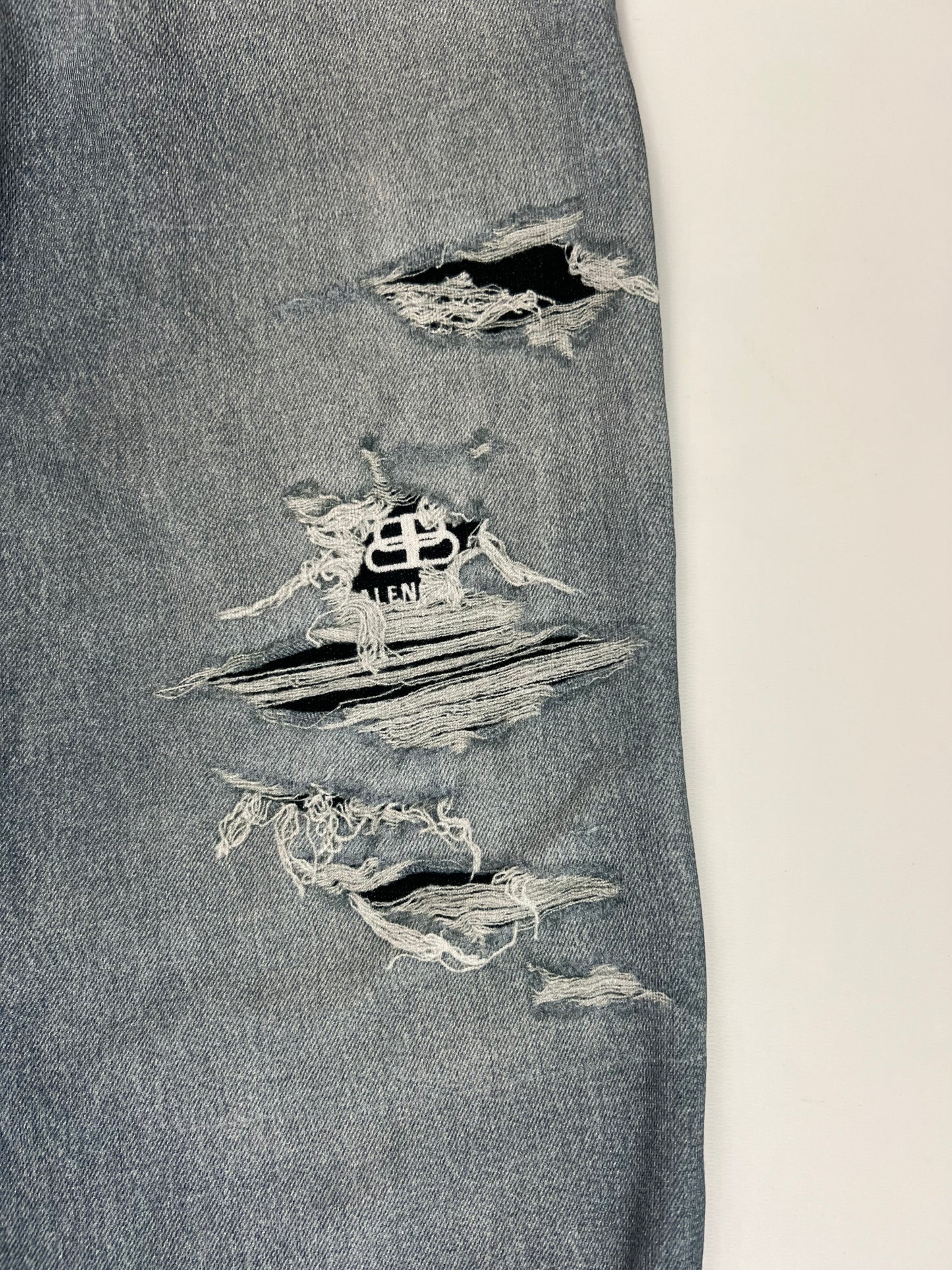 Balenciaga trompe l’oeil ripped jeans sweatpants Jogger SZ:S