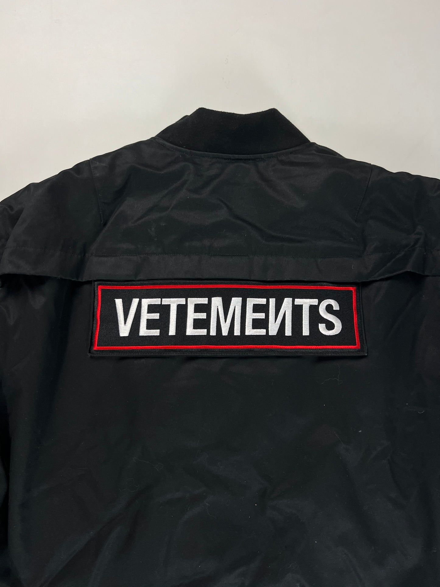 Vetements SS20 runway police security guard padded bomber Jacket SZ:S