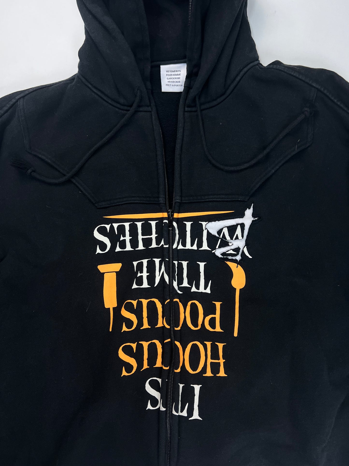 Vetements AW19 runway hocus pocus upside down Hoodie SZ:M