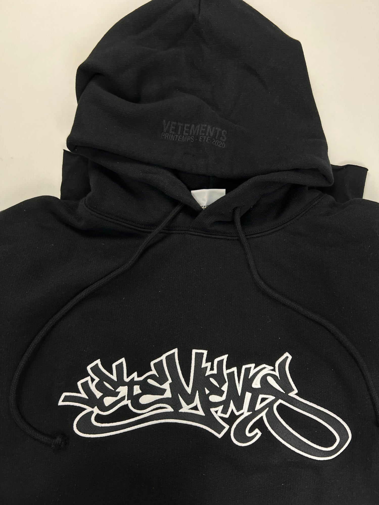 Vetements SS20 Graffiti sprayer logo skater Hoodie SZ:S