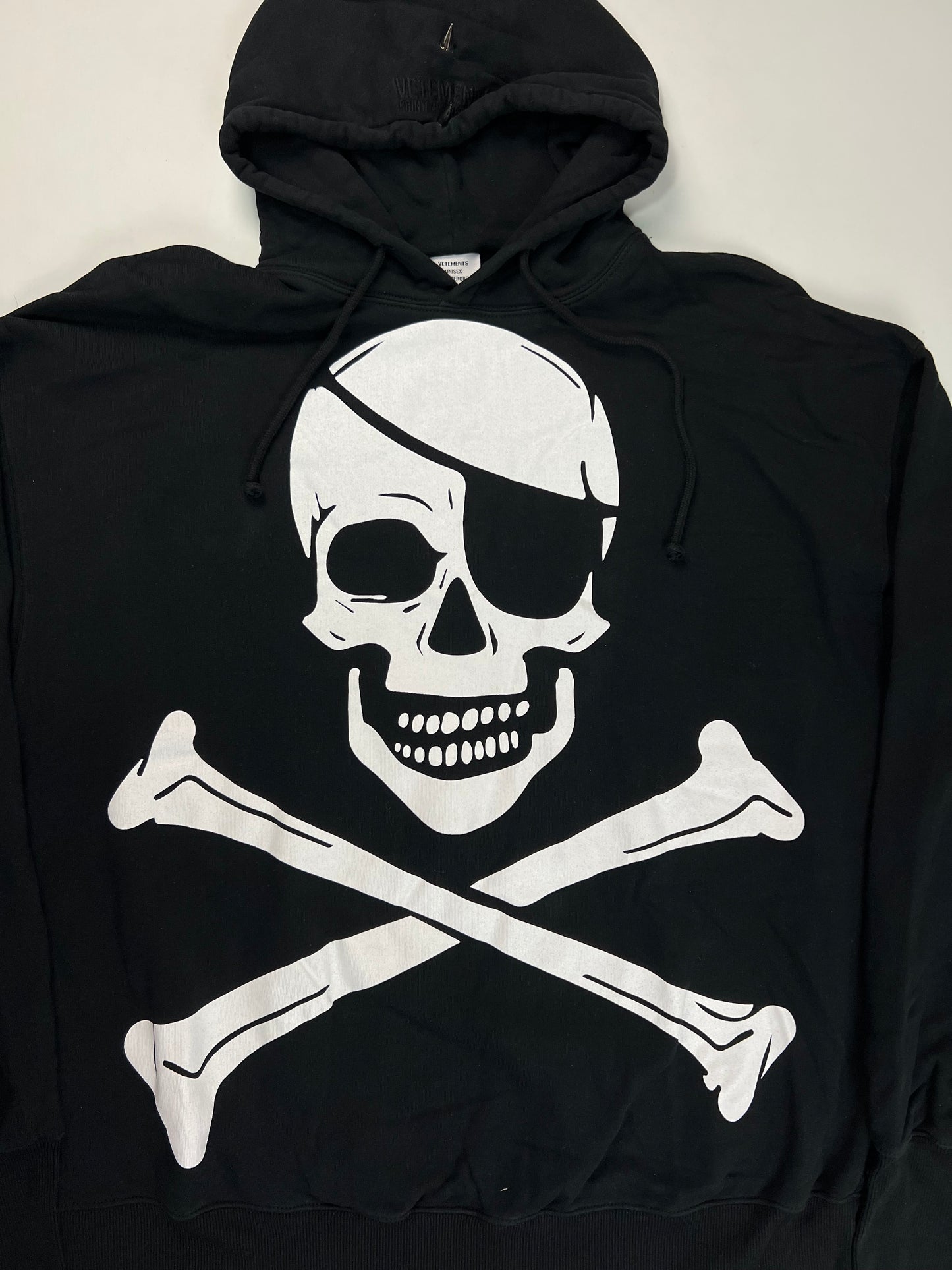 Vetements SS19 spiked pirate Skull hoodie SZ:M
