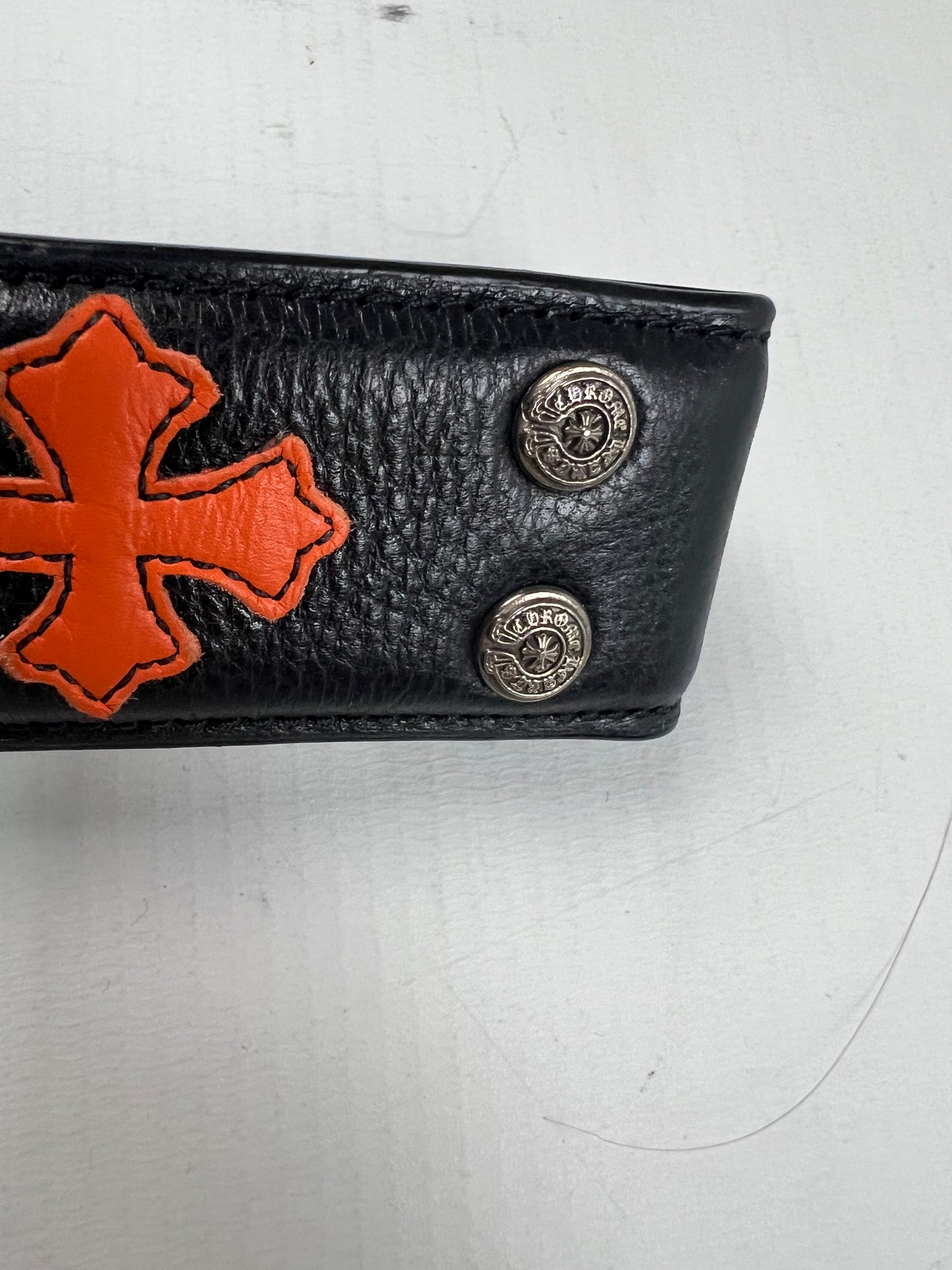 Chrome Hearts multicolor rainbow cross patches Belt SZ:36