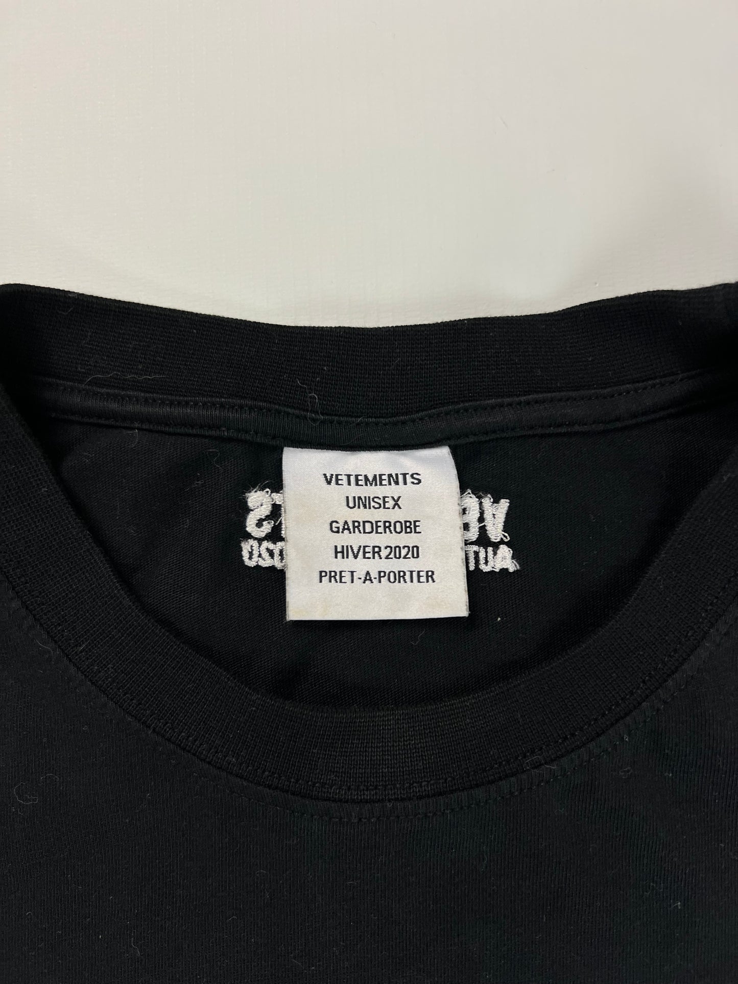 Vetements AW19 Warning Tee T-Shirt SZ:XS