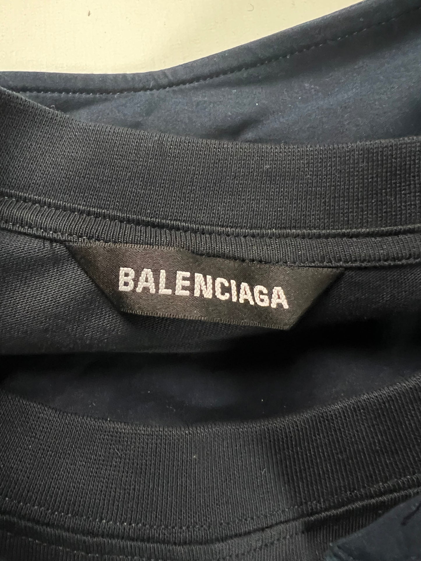 Balenciaga SS22 TROMPE LOEIL layered shirt T-Shirt SZ:2