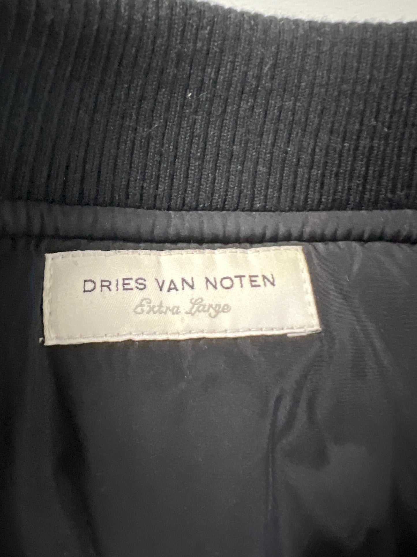 Dries Van Noten WOOL VERSION AW14 Backzip bomber jacket SZ:S|M|L|XL