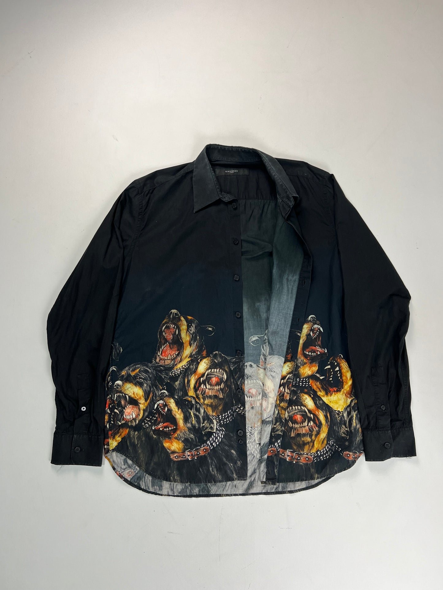 Givenchy AW11 rottweiler button up Shirt in black SZ:39