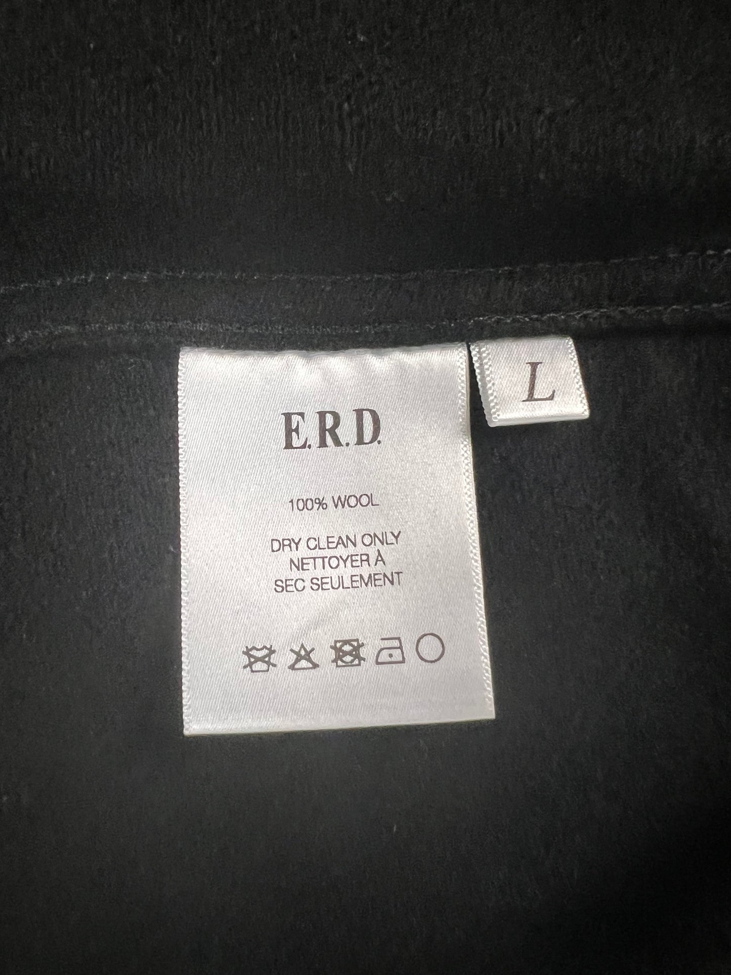 E.R.D. Smoking lady wool button up Shirt SZ:L
