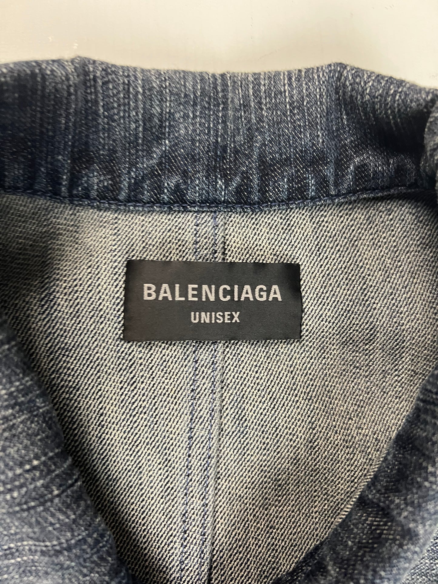 Balenciaga Deconstruced Upcycled denim Jeans Jacket Sample SZ:OS