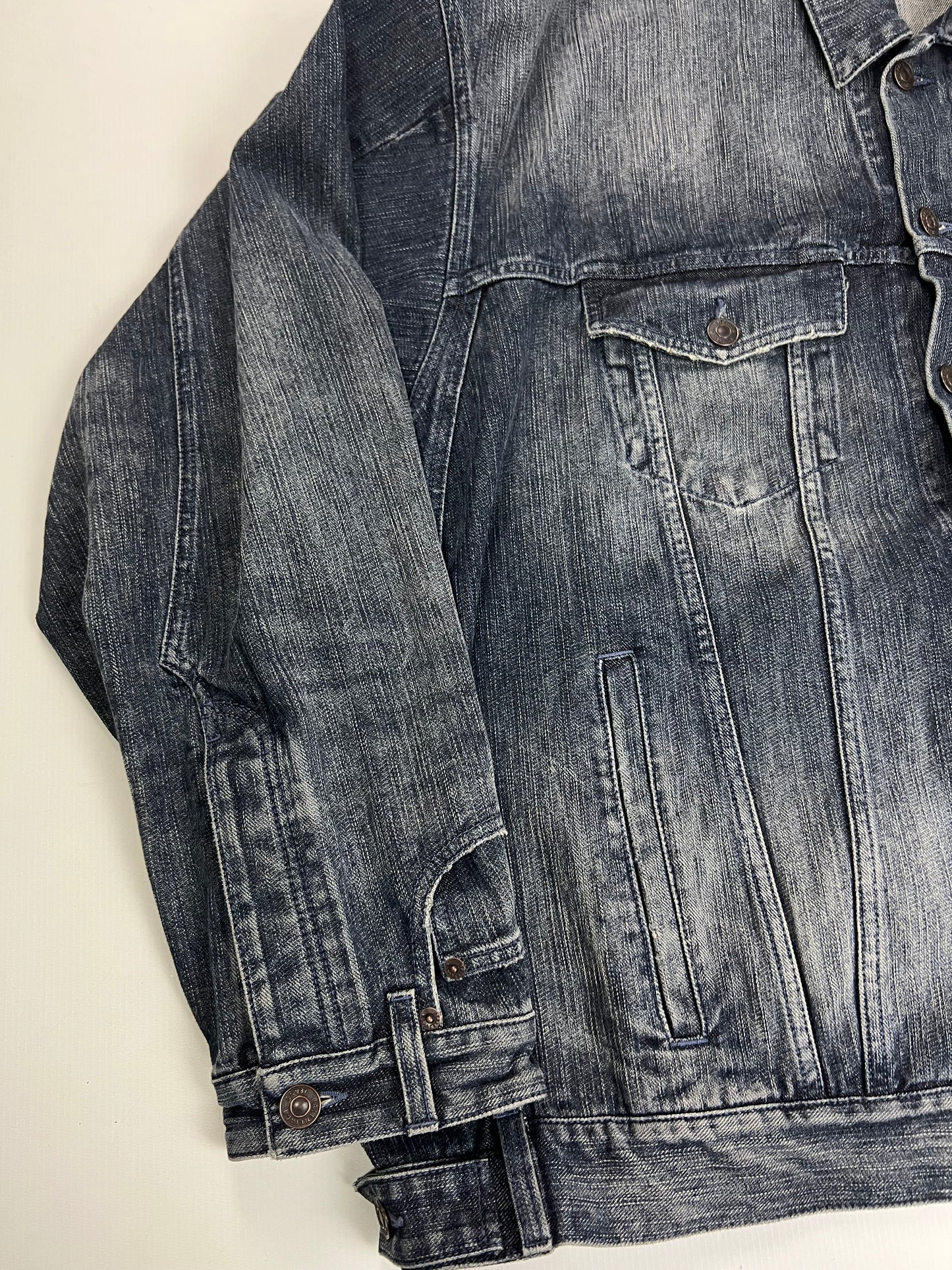 Balenciaga Deconstruced Upcycled denim Jeans Jacket Sample SZ:OS