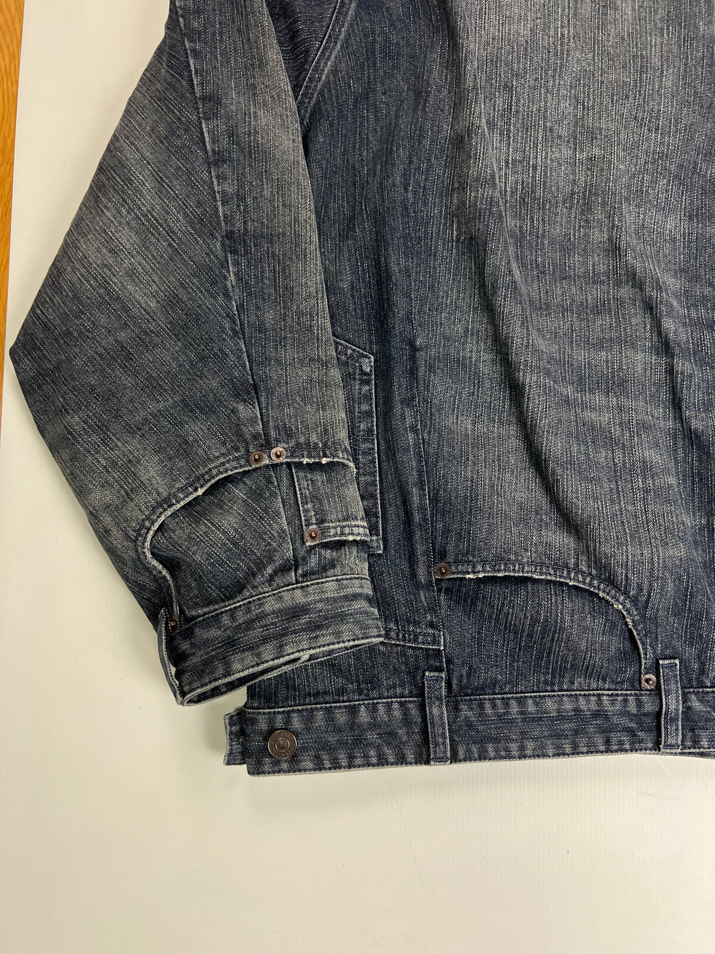 Balenciaga Deconstruced Upcycled denim Jeans Jacket Sample SZ:OS