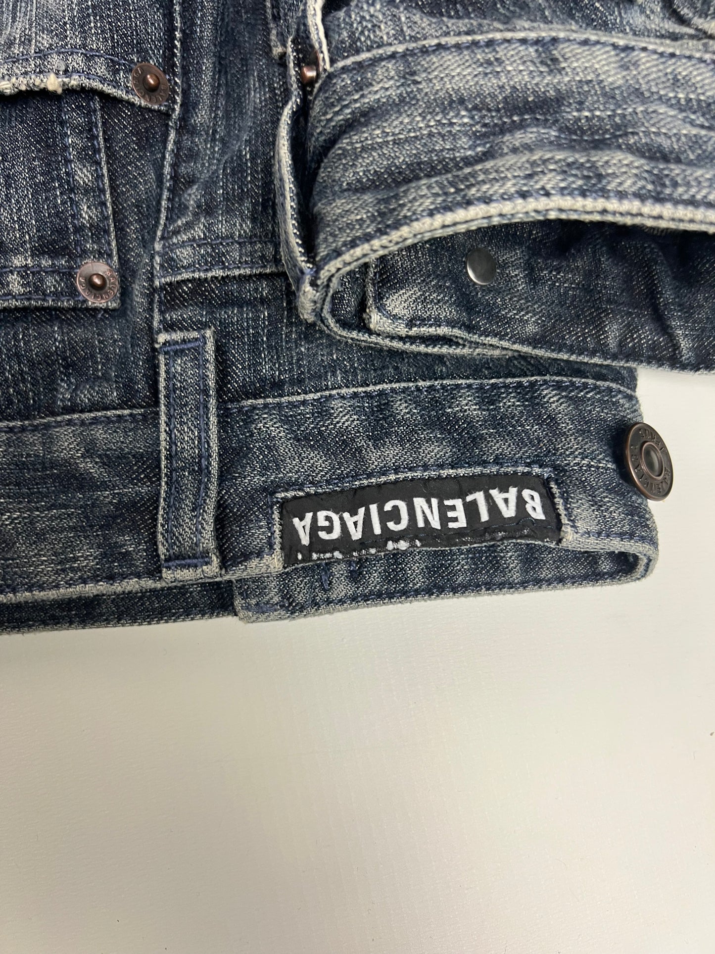 Balenciaga Deconstruced Upcycled denim Jeans Jacket Sample SZ:OS