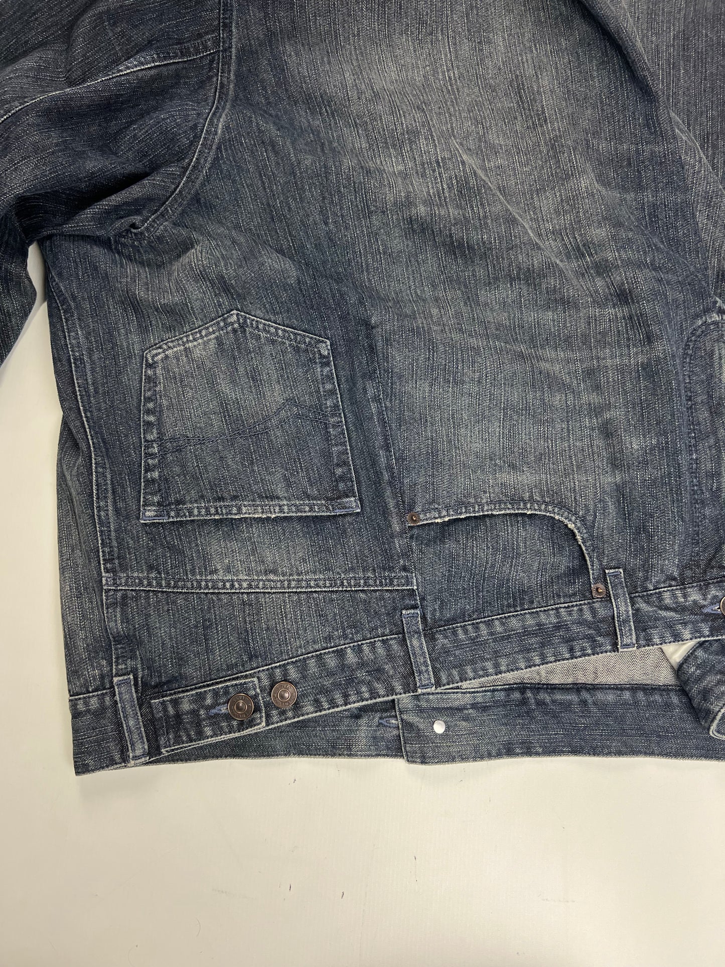 Balenciaga Deconstruced Upcycled denim Jeans Jacket Sample SZ:OS