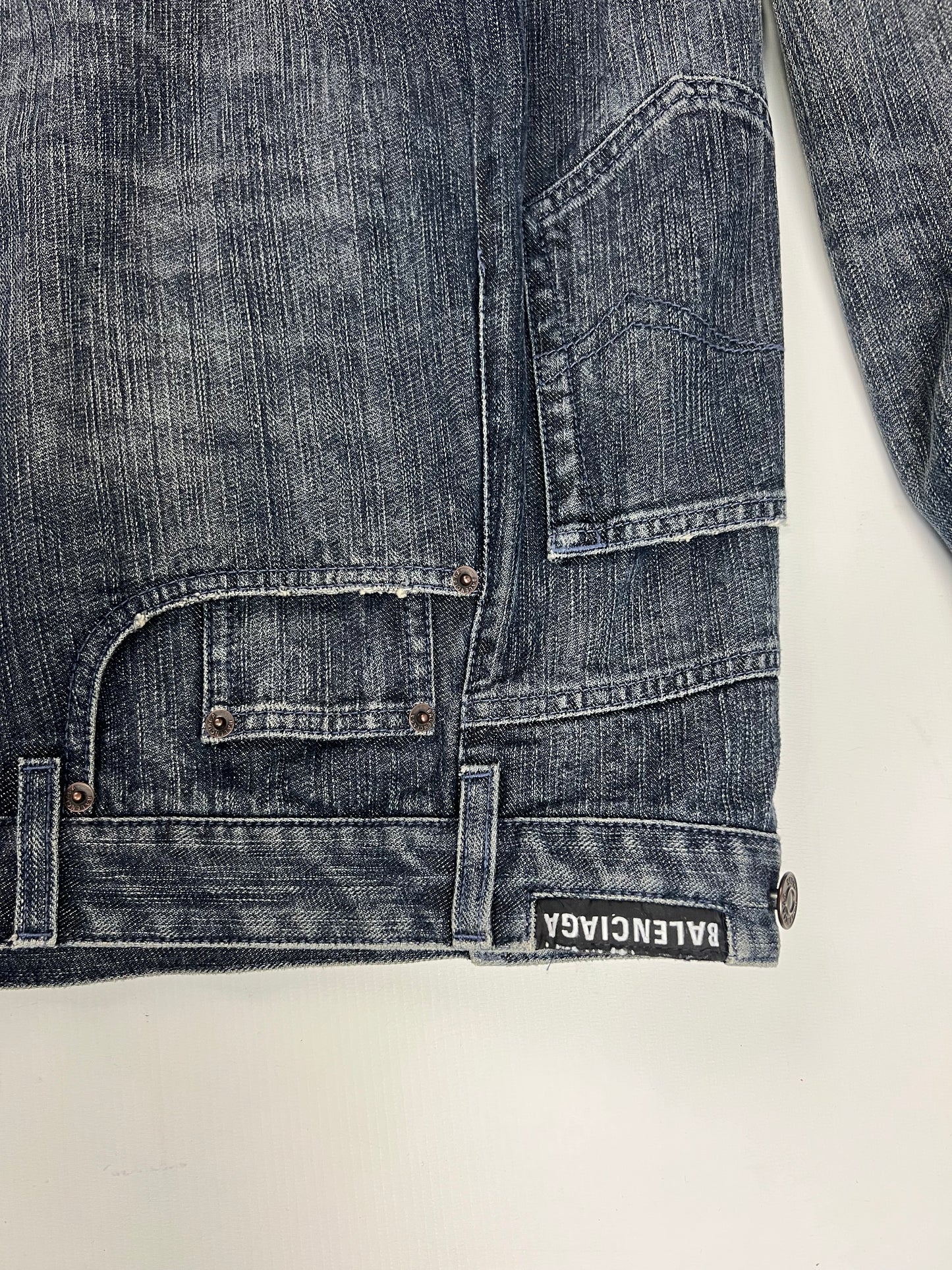 Balenciaga Deconstruced Upcycled denim Jeans Jacket Sample SZ:OS