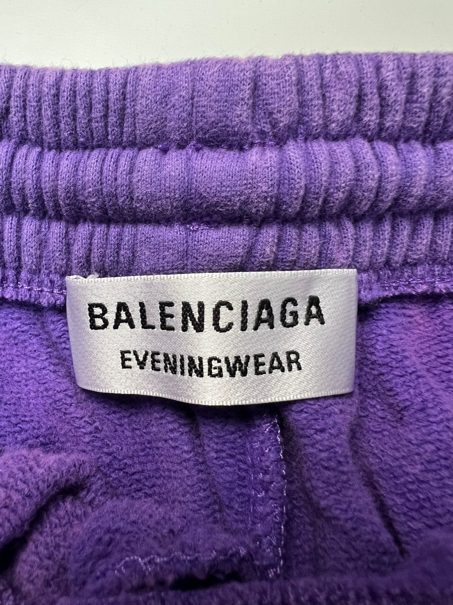 Balenciaga SS22 runway clone wrinkled long Sweatpants in purple SZ:XS|S