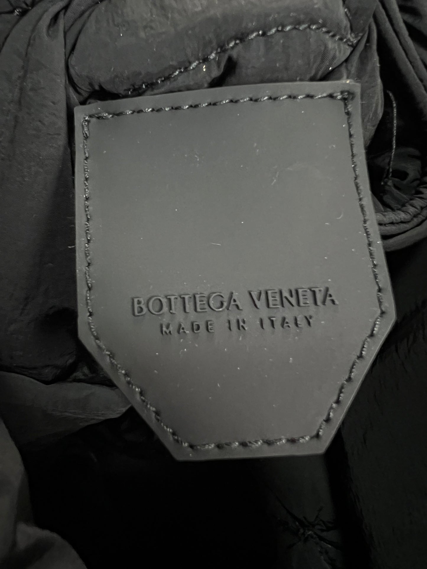 Bottega Veneta large padded cassette intrecciato woven nylon Bag black SZ:OS