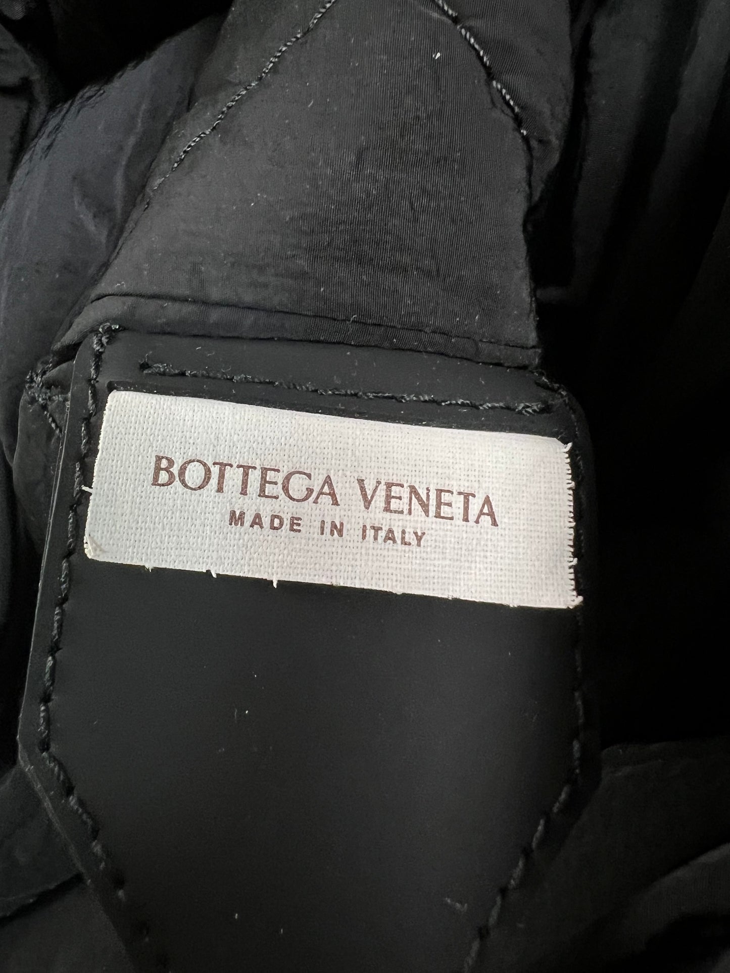 Bottega Veneta large padded cassette intrecciato woven nylon Bag black SZ:OS