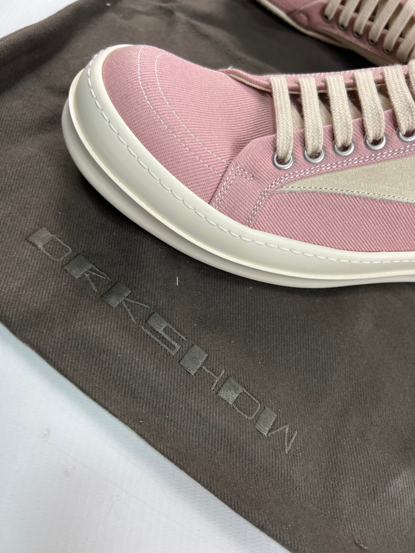 Rick Owens EDFU Pink Canvas Vans  "Vintage" Sneaker SZ:42