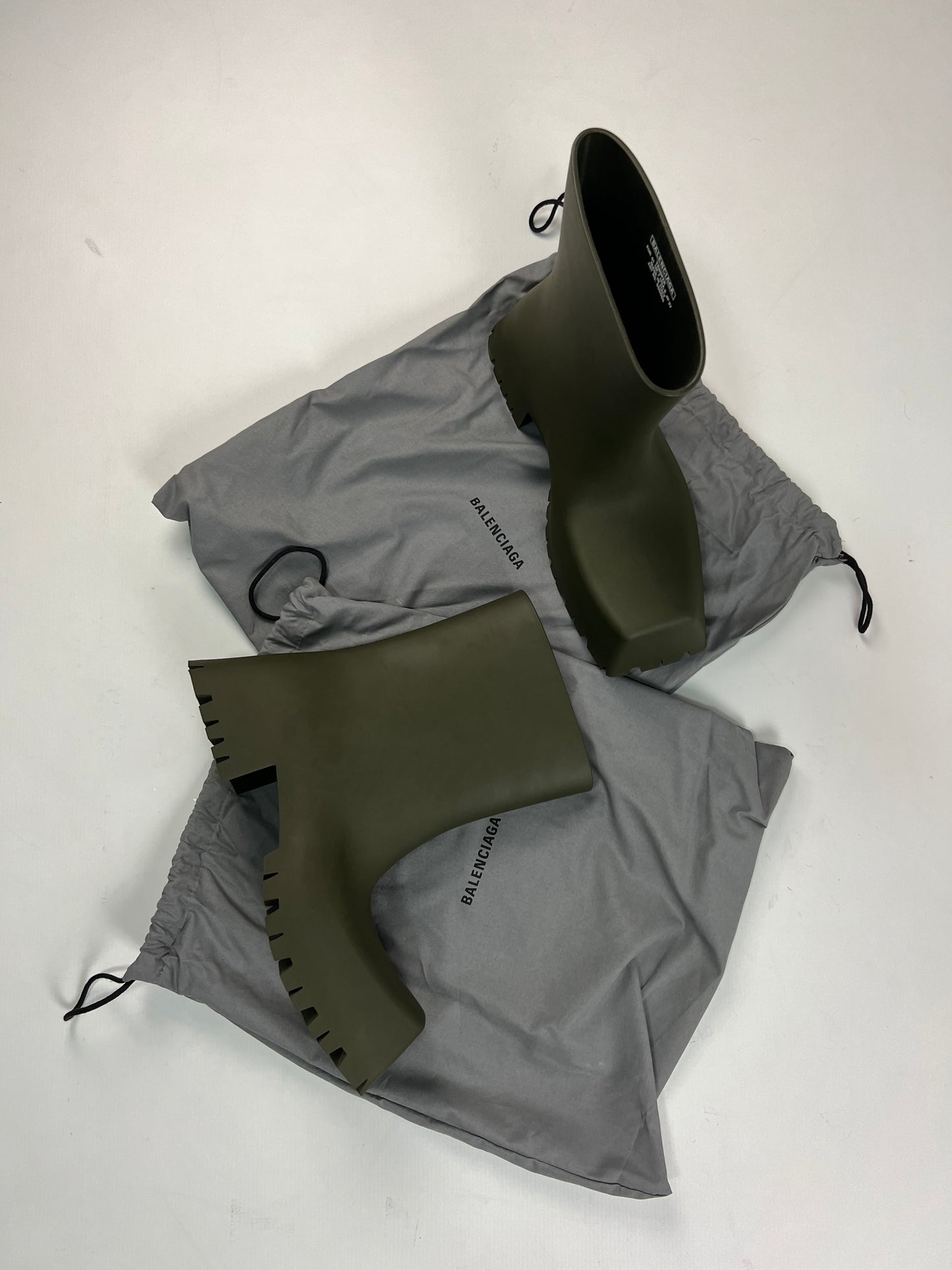 Balenciaga  trooper khaki Green rubber Boots SZ:41