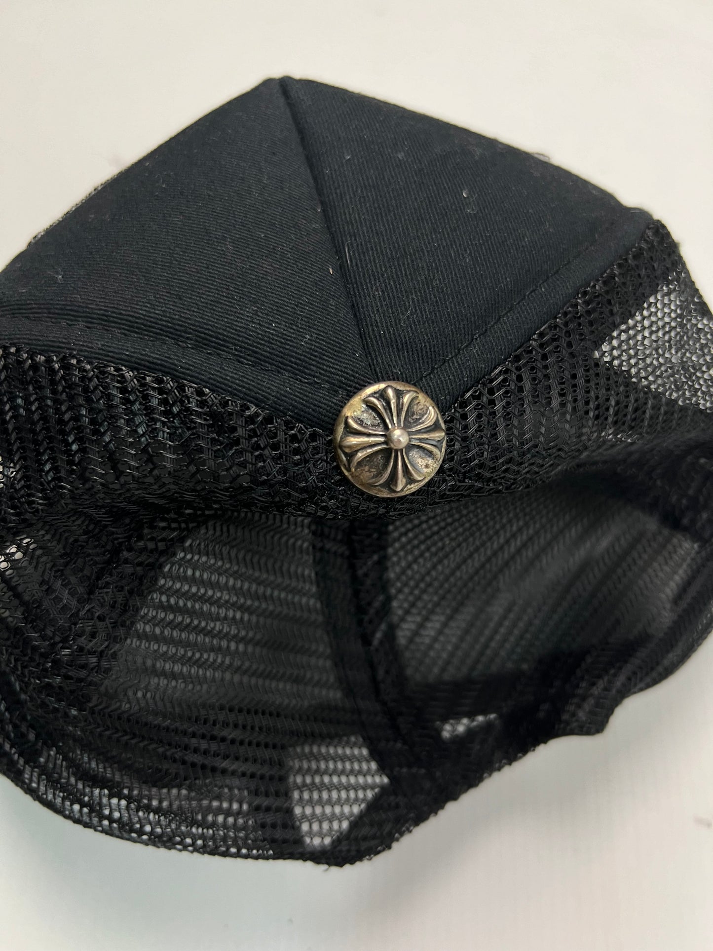 Chrome Hearts Black Trucker Hat FUCK SZ:OS