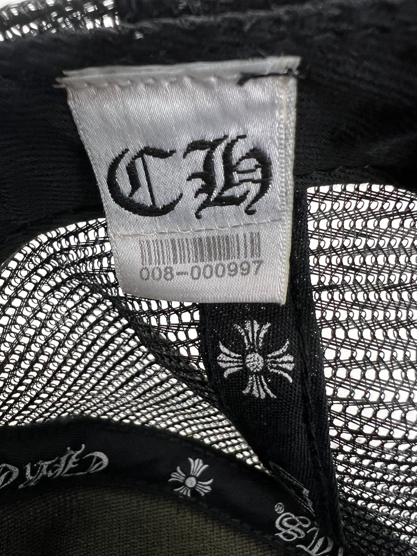 Chrome Hearts Black Trucker Hat FUCK SZ:OS