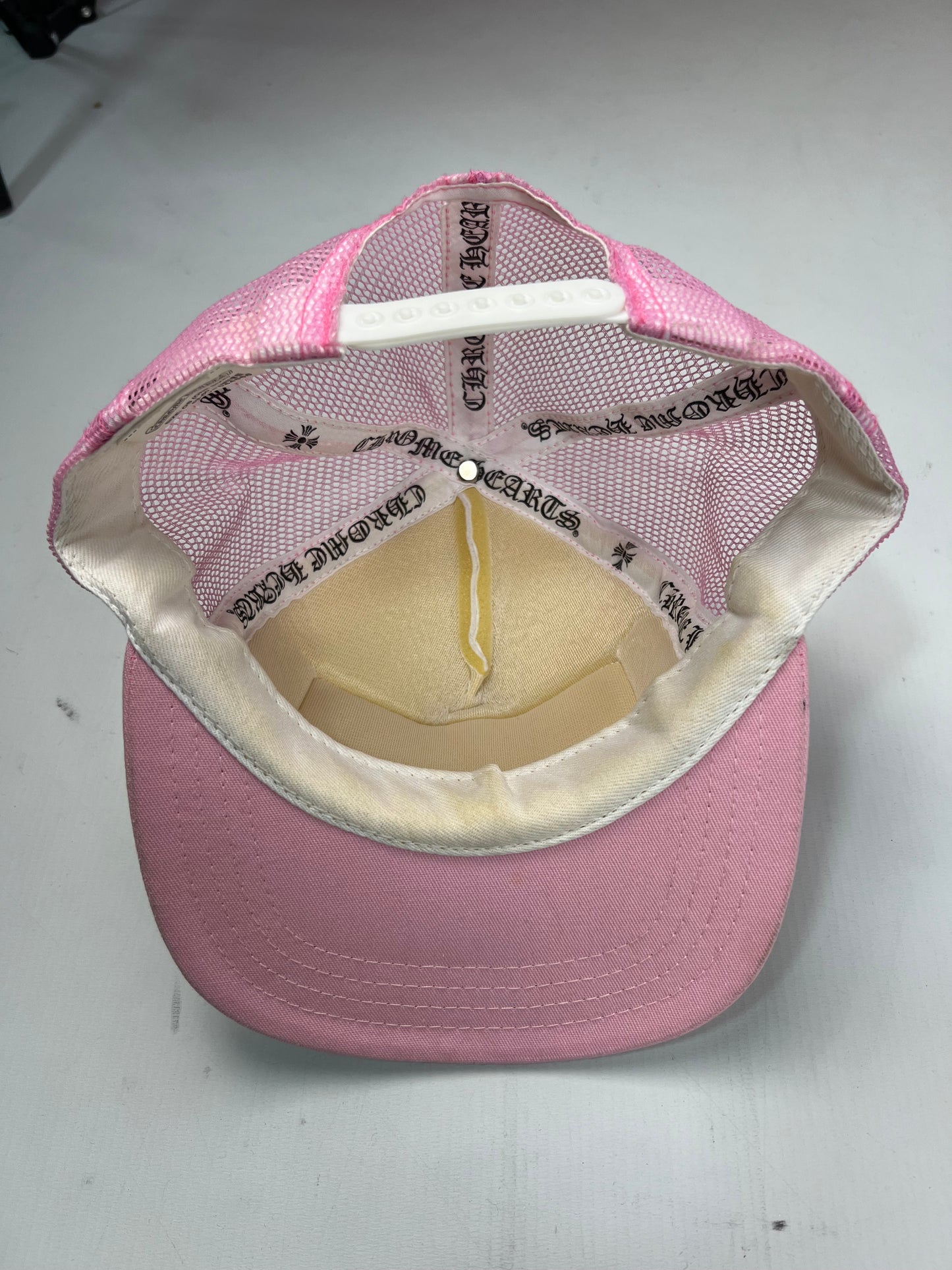 Chrome Hearts Pink/ White FUck Trucker hat SZ:OS