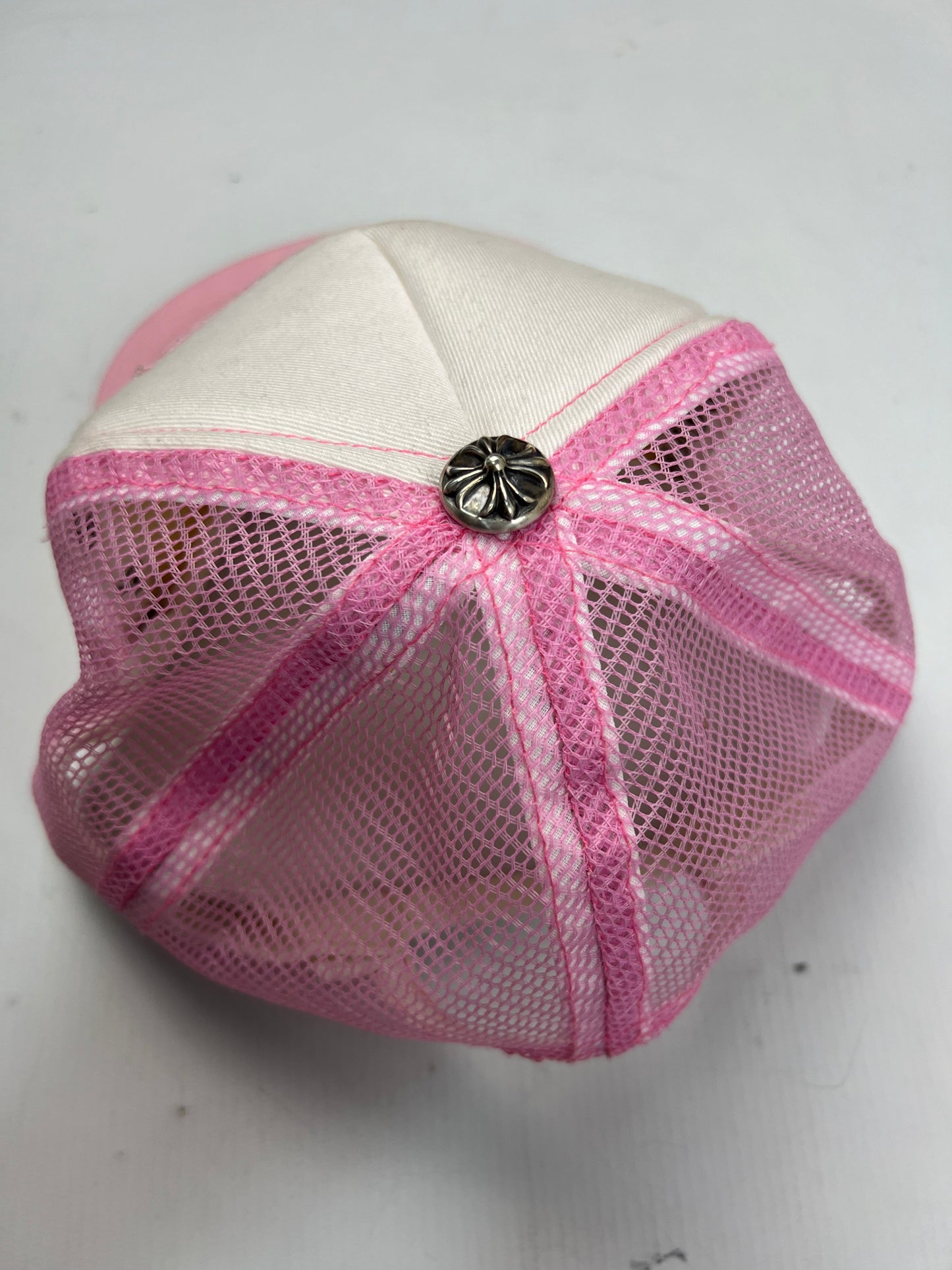 Chrome Hearts Pink/ White FUck Trucker hat SZ:OS