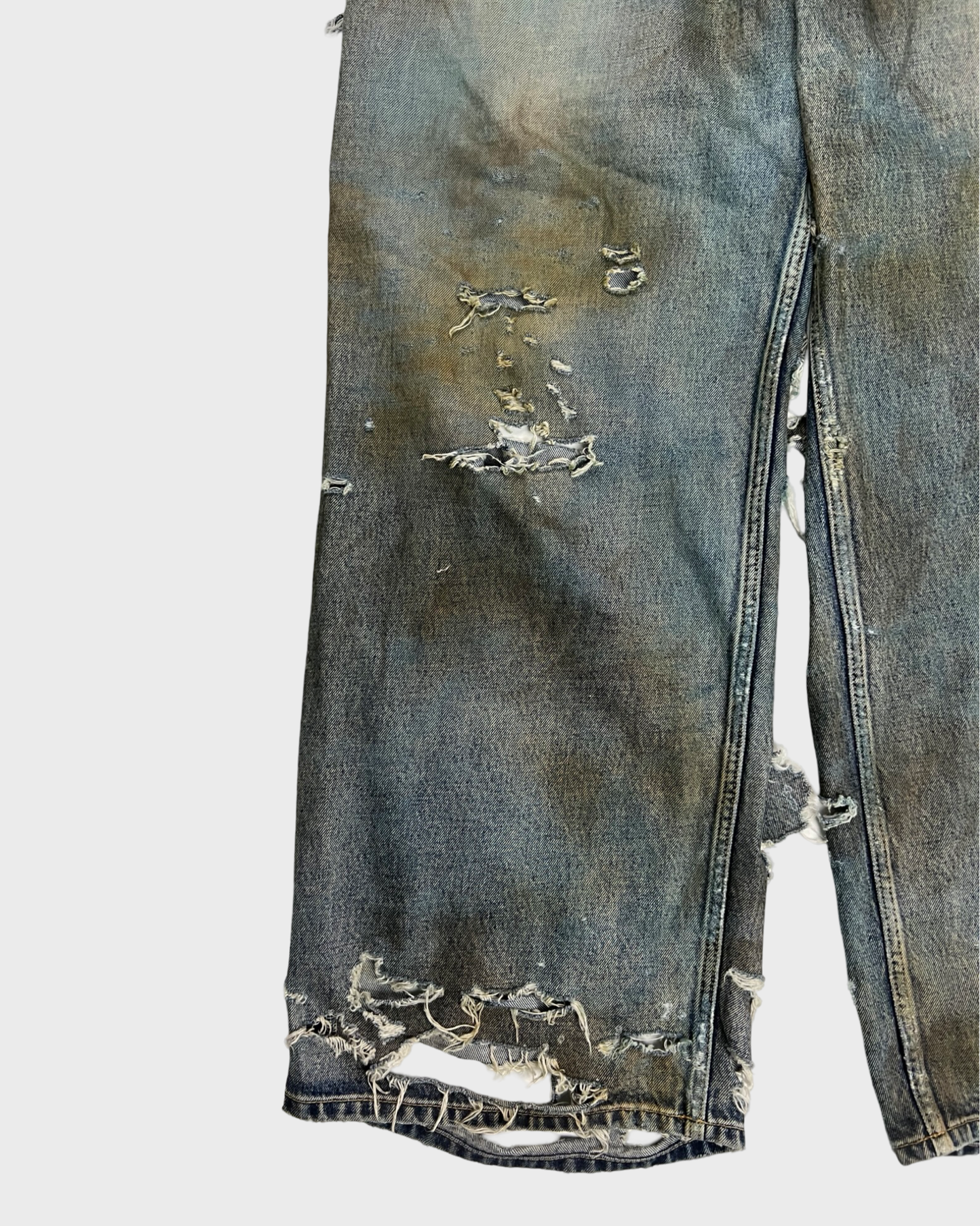 Balenciaga Super Destroyed Ripped Jeans Sample Blue SZ:OS