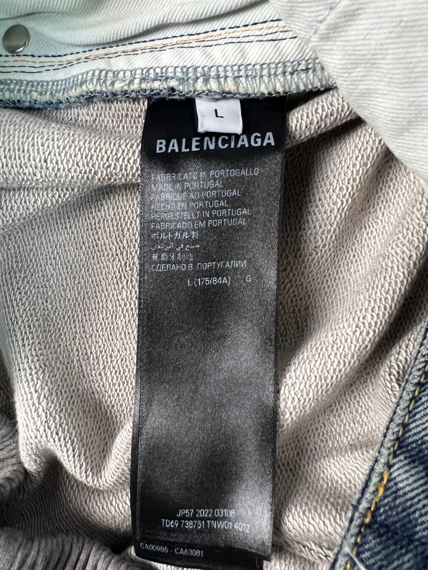 Balenciaga SS23 mudshow hybrid Jeans/ grey Sweatpants SZ:L