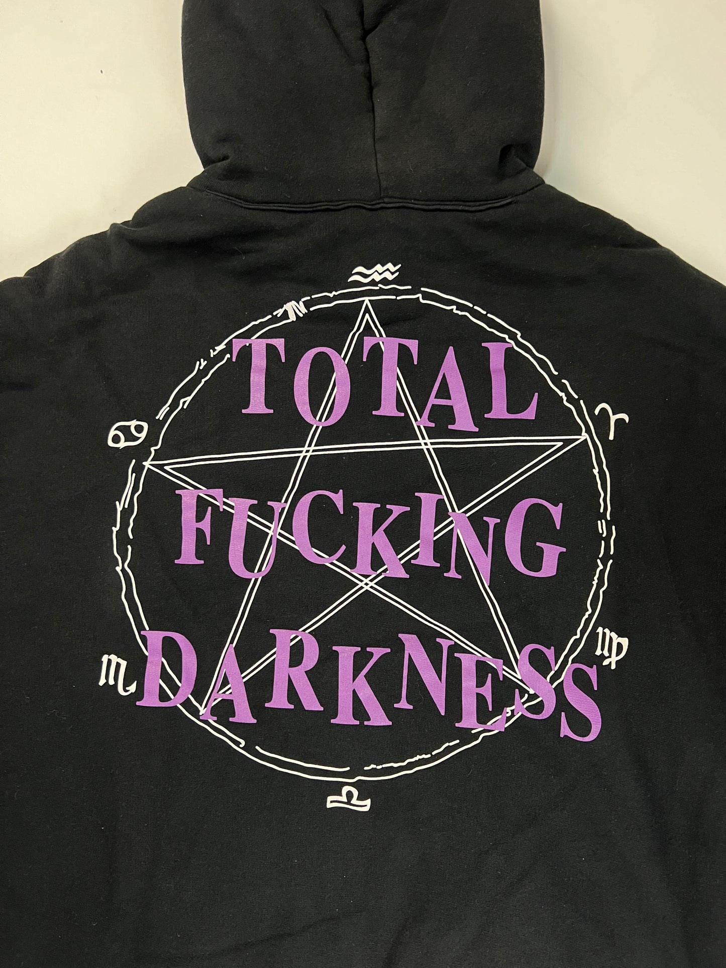 Vetements AW16 TFD Total Fucking Darkness/ Eleven Inch Gun Club Reversible Zip-up Hoodie purple SZ:S