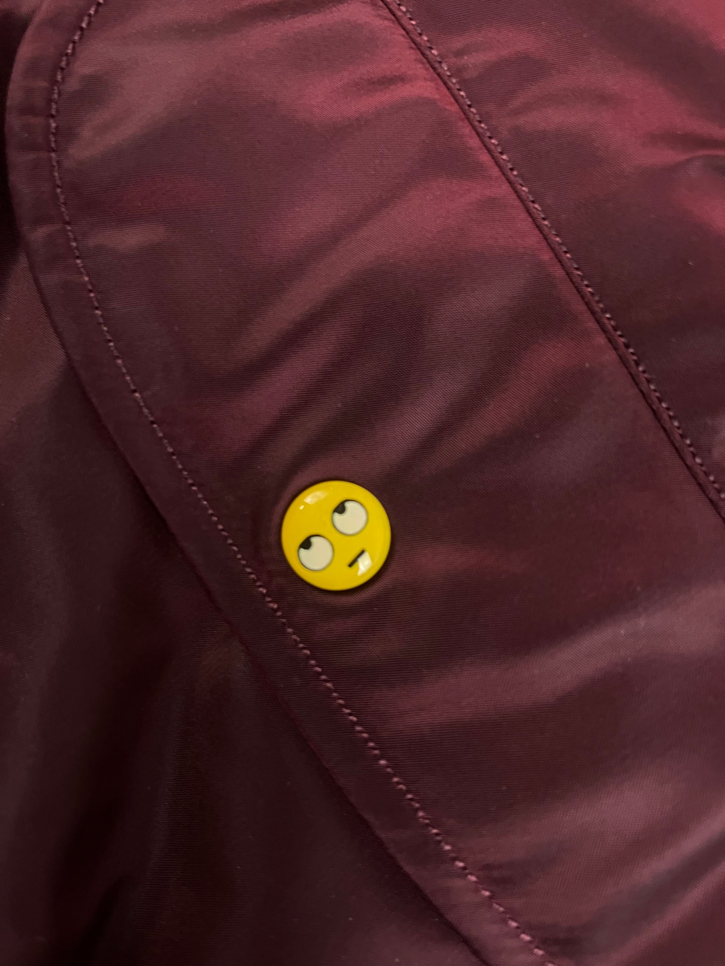 Vetements reversible emoji Bomberjacket burgundy black SZ:S