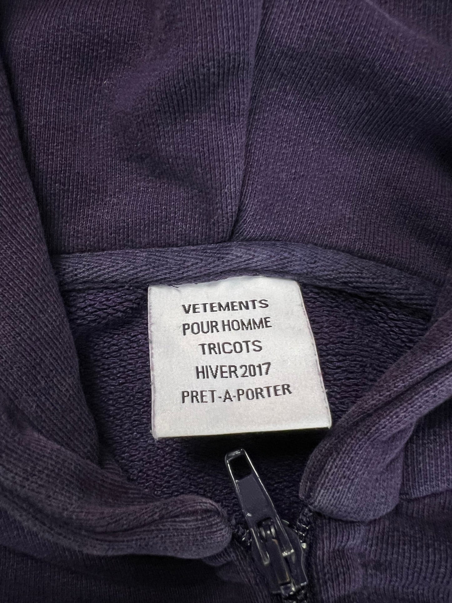 Vetements AW16 Sexual Fantasies ZIP-up Hoodie SZ:S