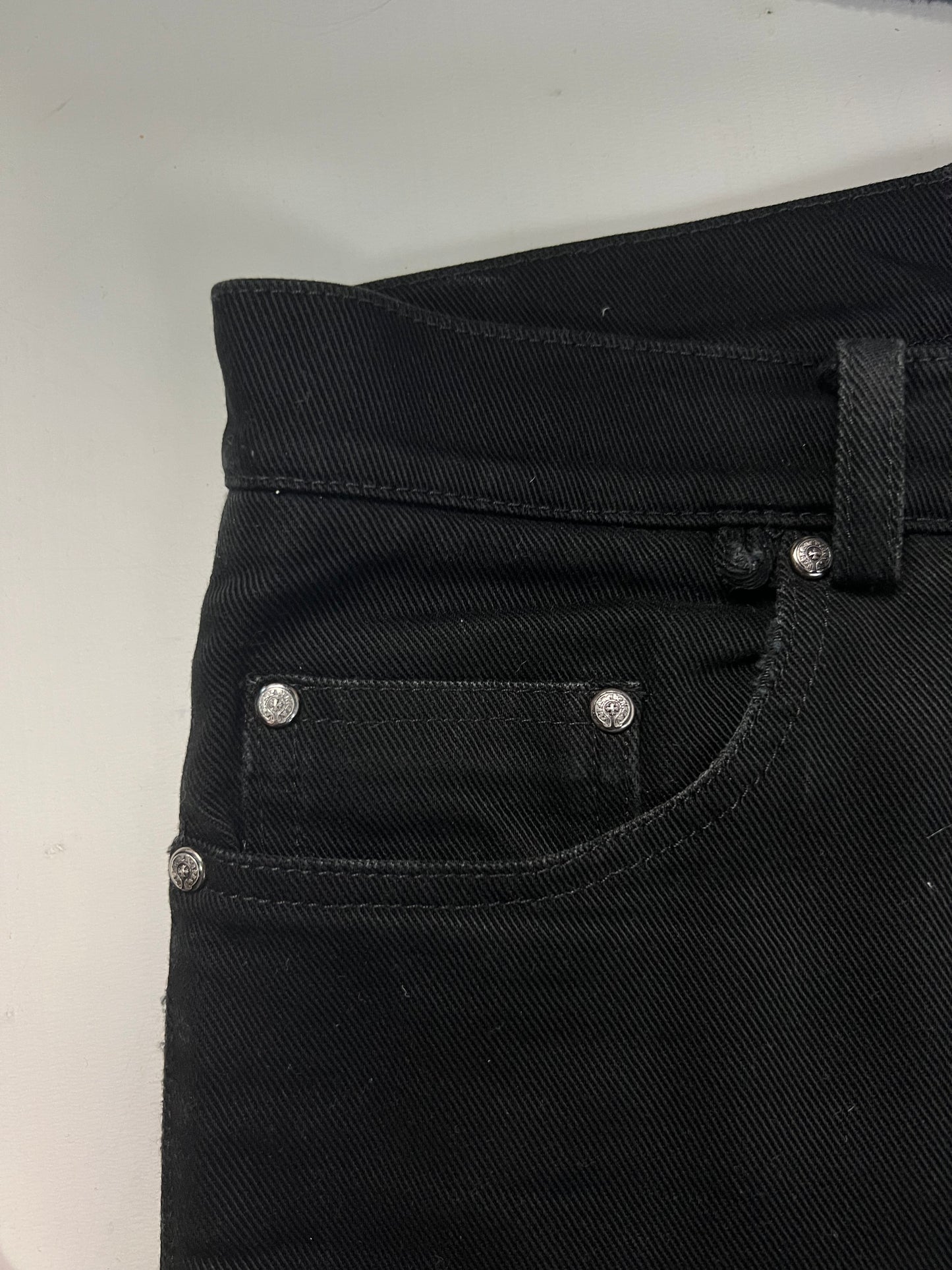 Chrome Hearts LE FLEUR Jeans Black SZ:32