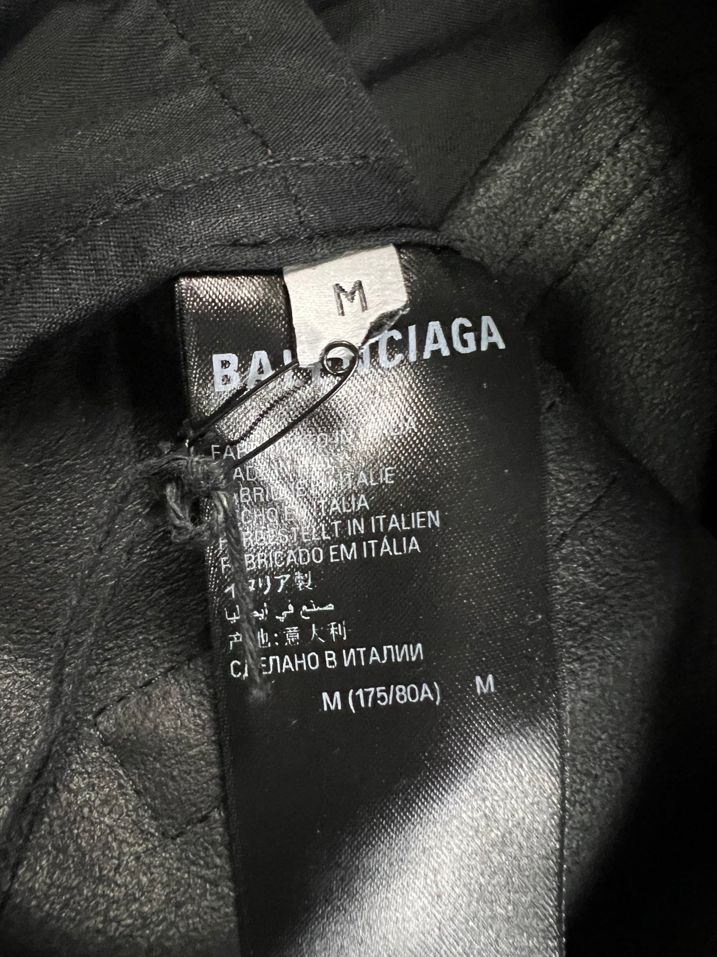 Balenciaga AW22 baggy Leather Pants Black SZ:M