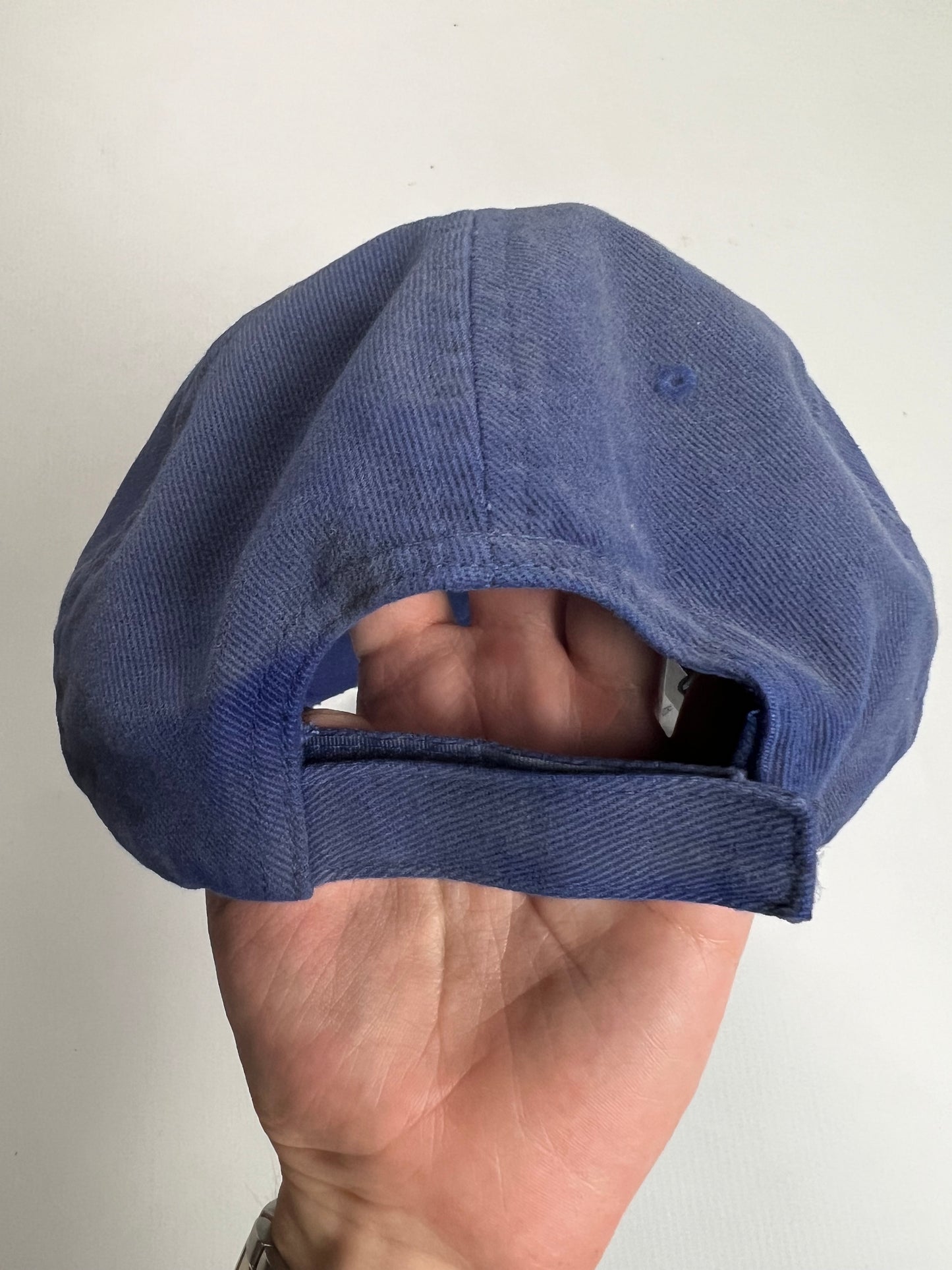 Balenciaga distressed campaign logo cap Hat blue SZ:L