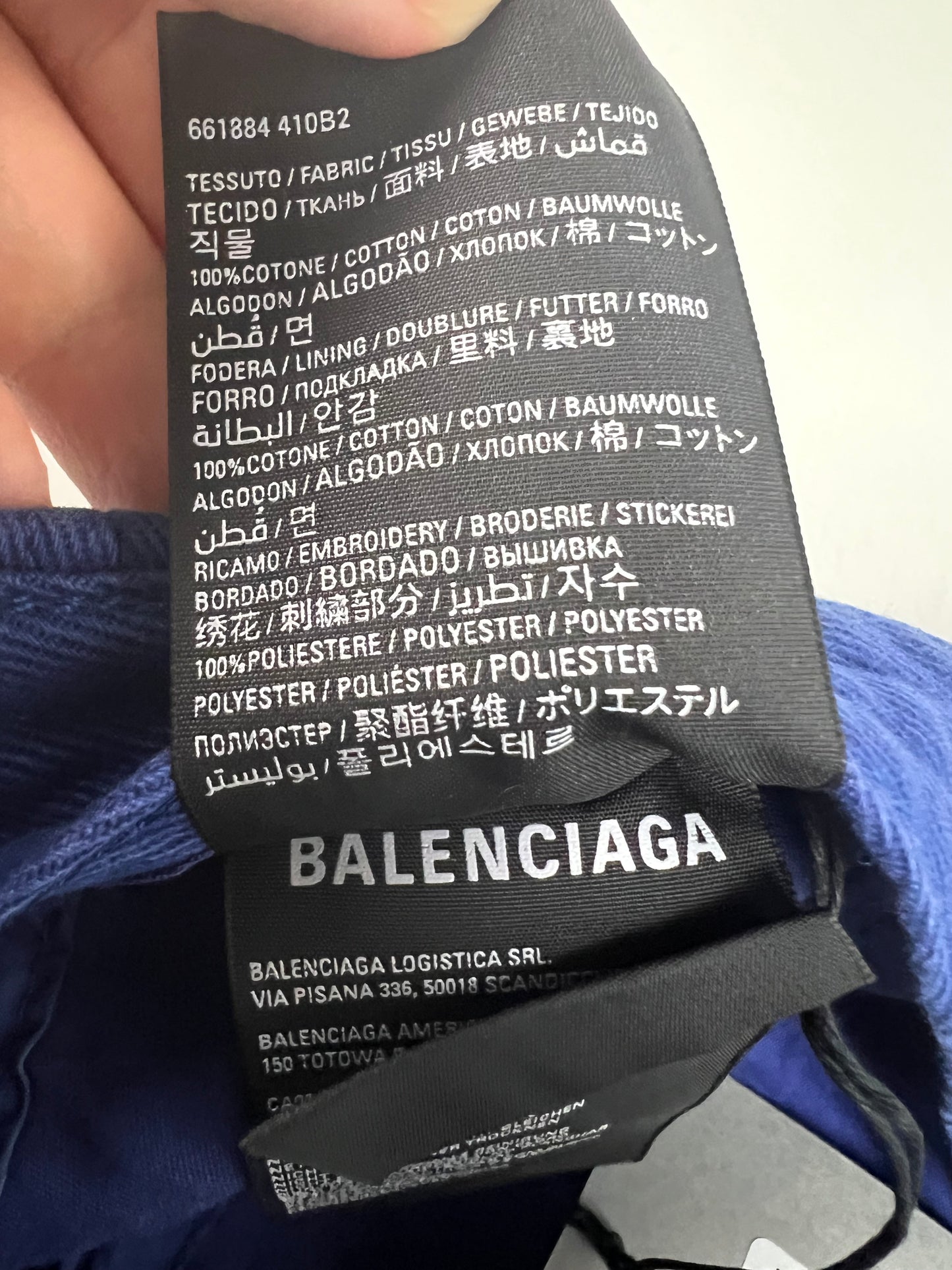 Balenciaga distressed campaign logo cap Hat blue SZ:L