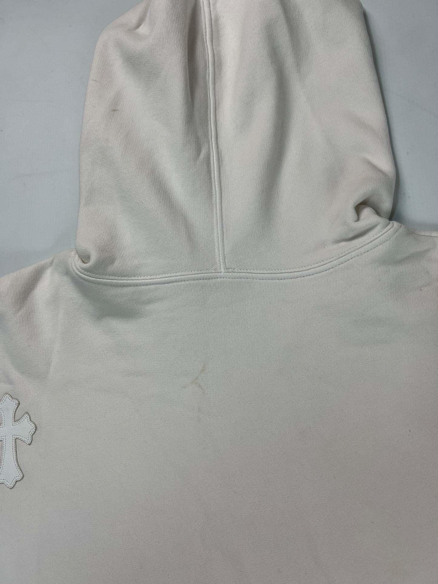 Chrome Hearts cross patched Hoodie in White SZ:L