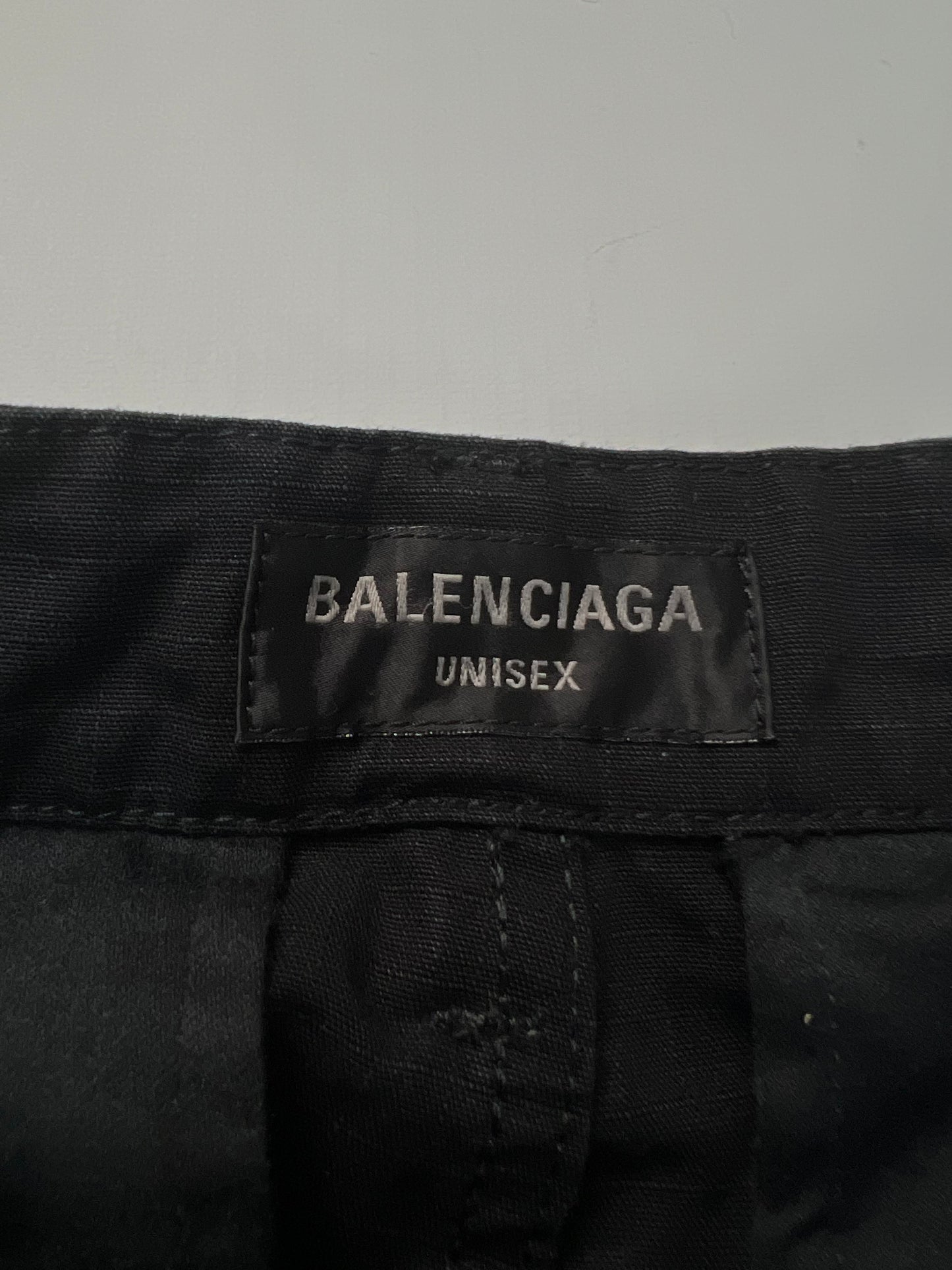 Balenciaga double front cargo pants in black SZ:S