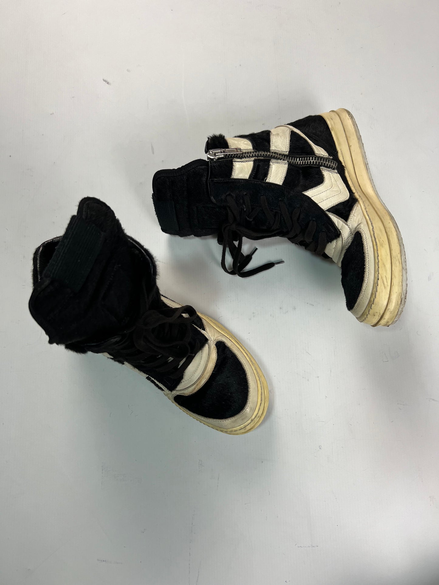 Rick Owens pony hair Dunks oreo black white SZ:41